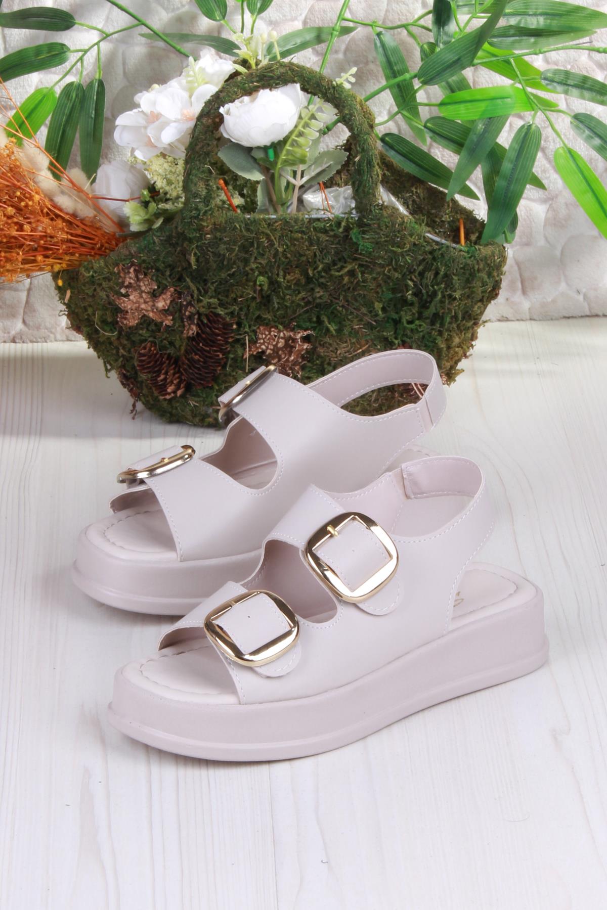 3509 Ceyn Anatomik Rahat İki Tokalı Kadın Sandalet - Görsel 6