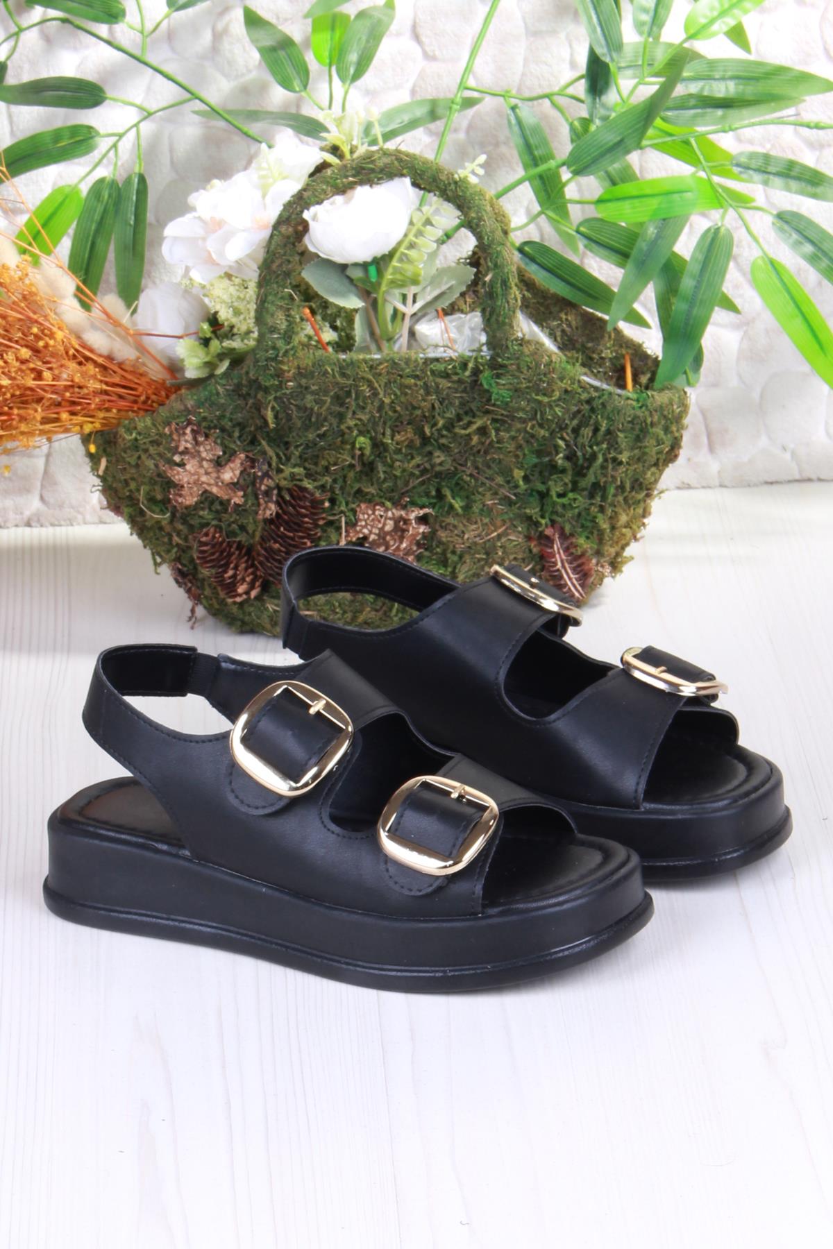 3509 Ceyn Anatomik Rahat İki Tokalı Kadın Sandalet - Görsel 5