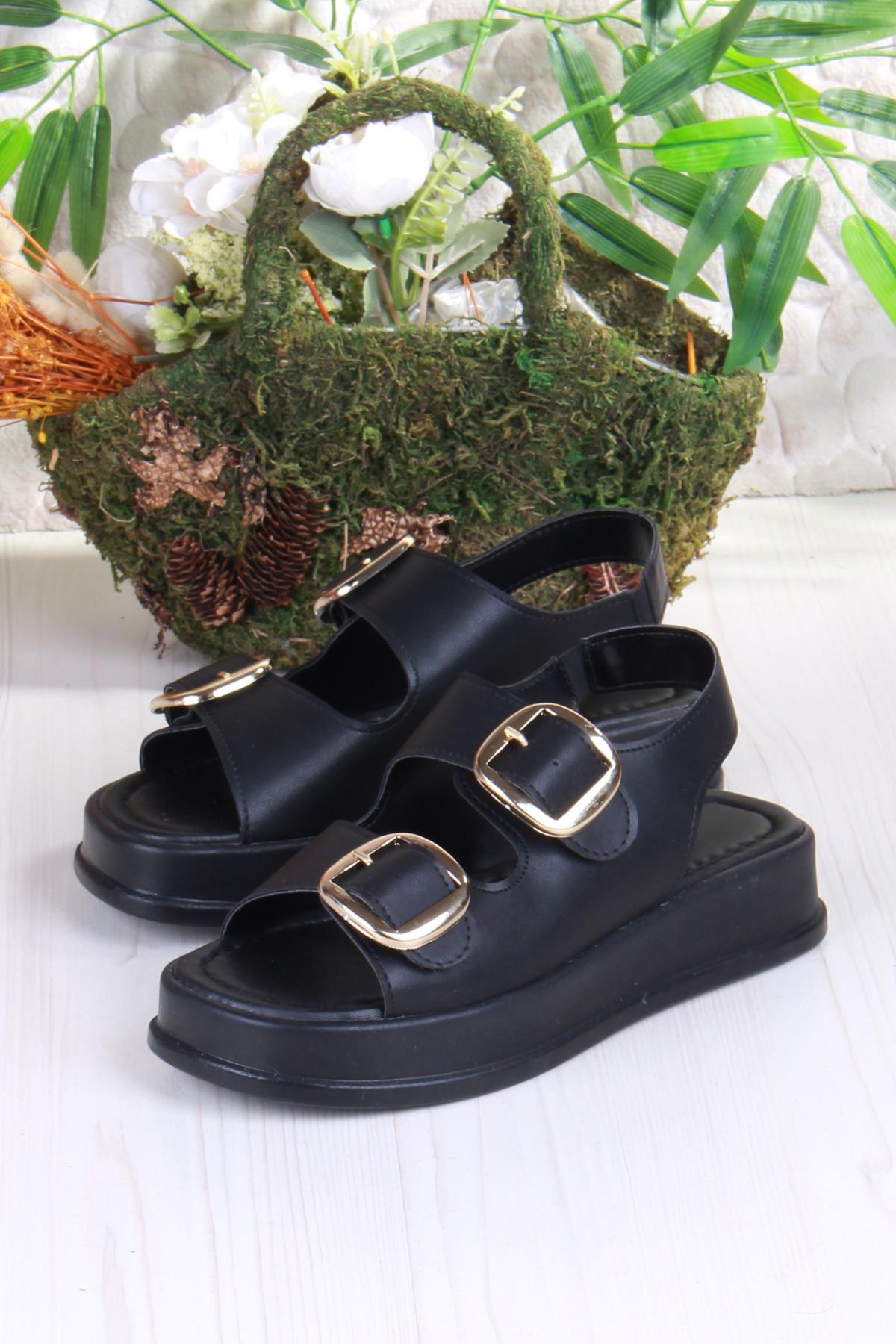 3509 Ceyn Anatomik Rahat İki Tokalı Kadın Sandalet - Görsel 6