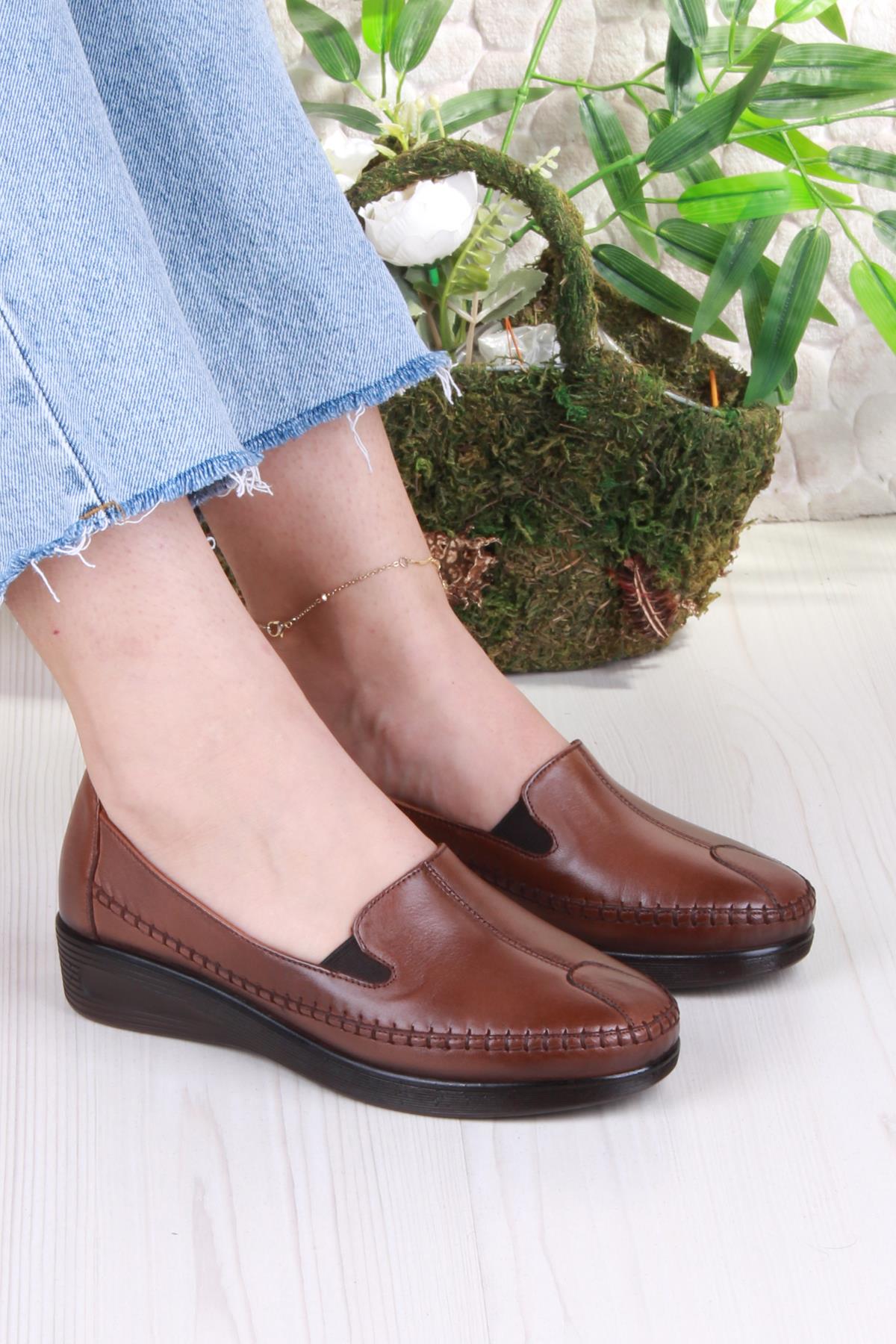 429120 Anatomik Rahat Esnek Hakiki Deri Kadın Ayakkabı - Görsel 2