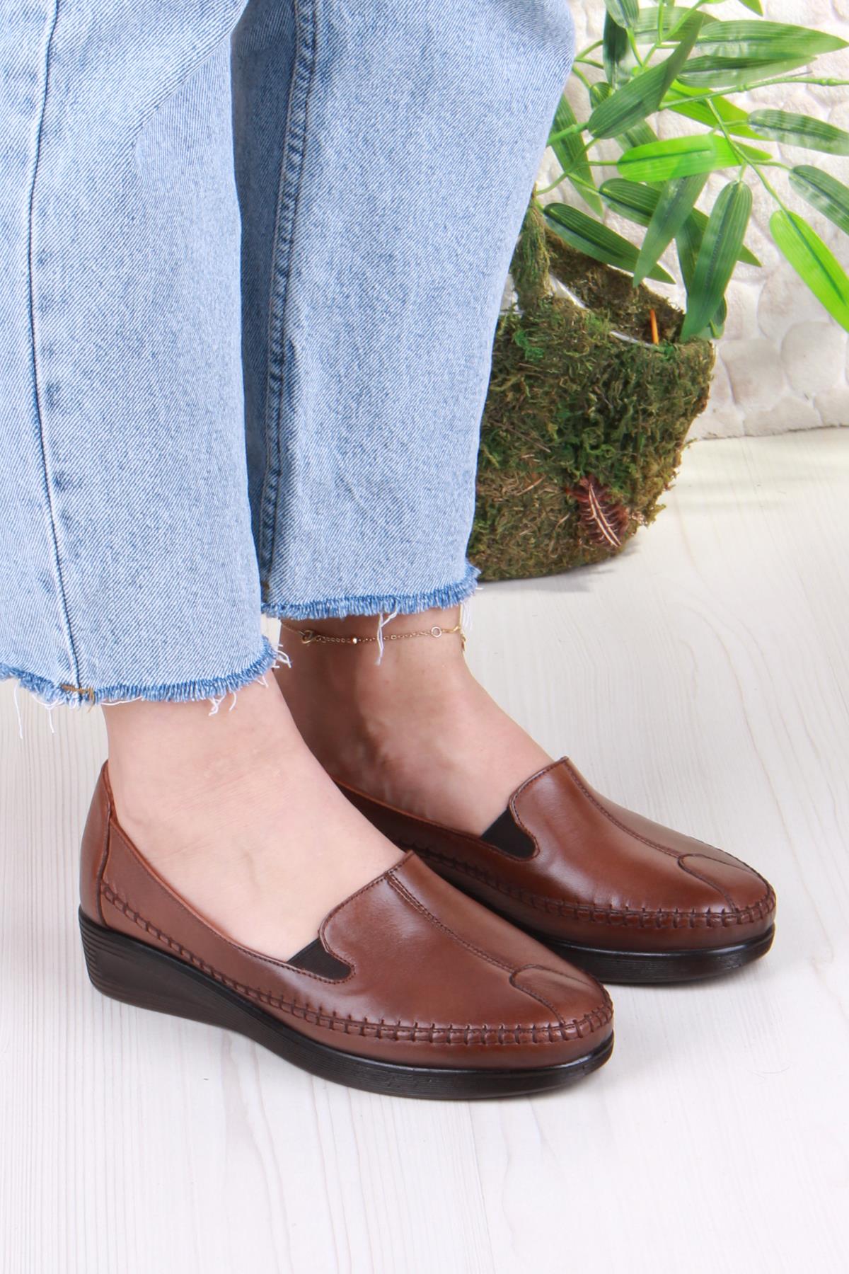 429120 Anatomik Rahat Esnek Hakiki Deri Kadın Ayakkabı - Görsel 4