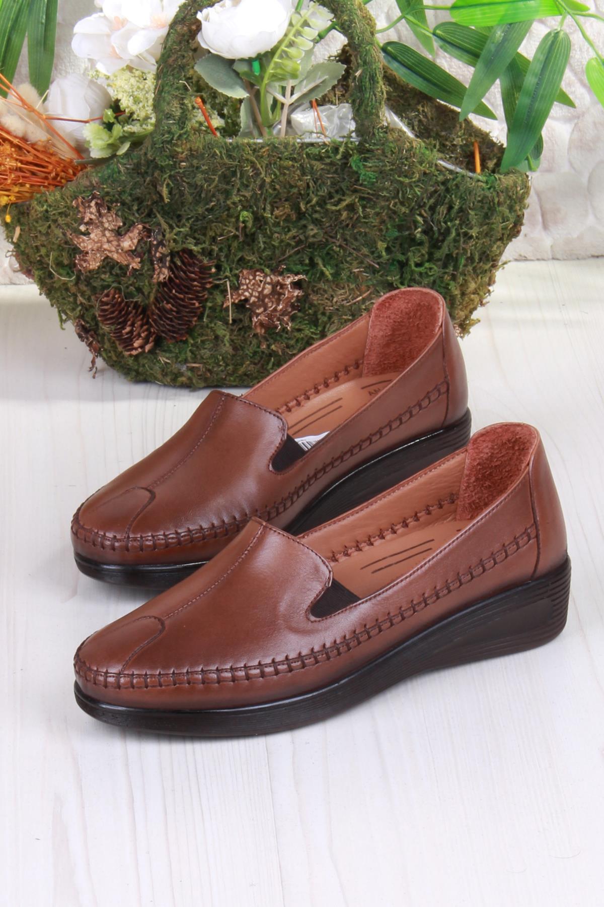 429120 Anatomik Rahat Esnek Hakiki Deri Kadın Ayakkabı - Görsel 6