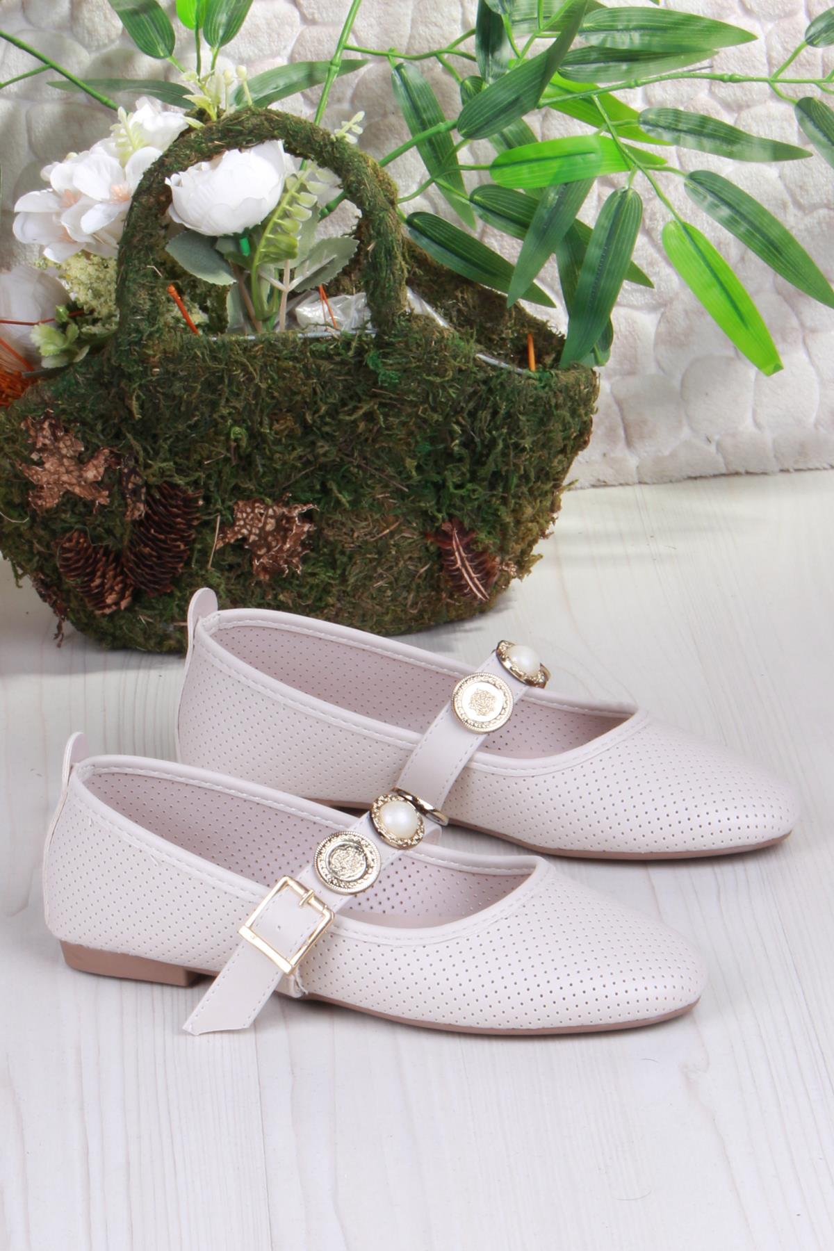 01-513 Soft Toka Detaylı Şık Ev İş Ofis Rahat Günlük Ayakkabı Kadın Babet - Görsel 5