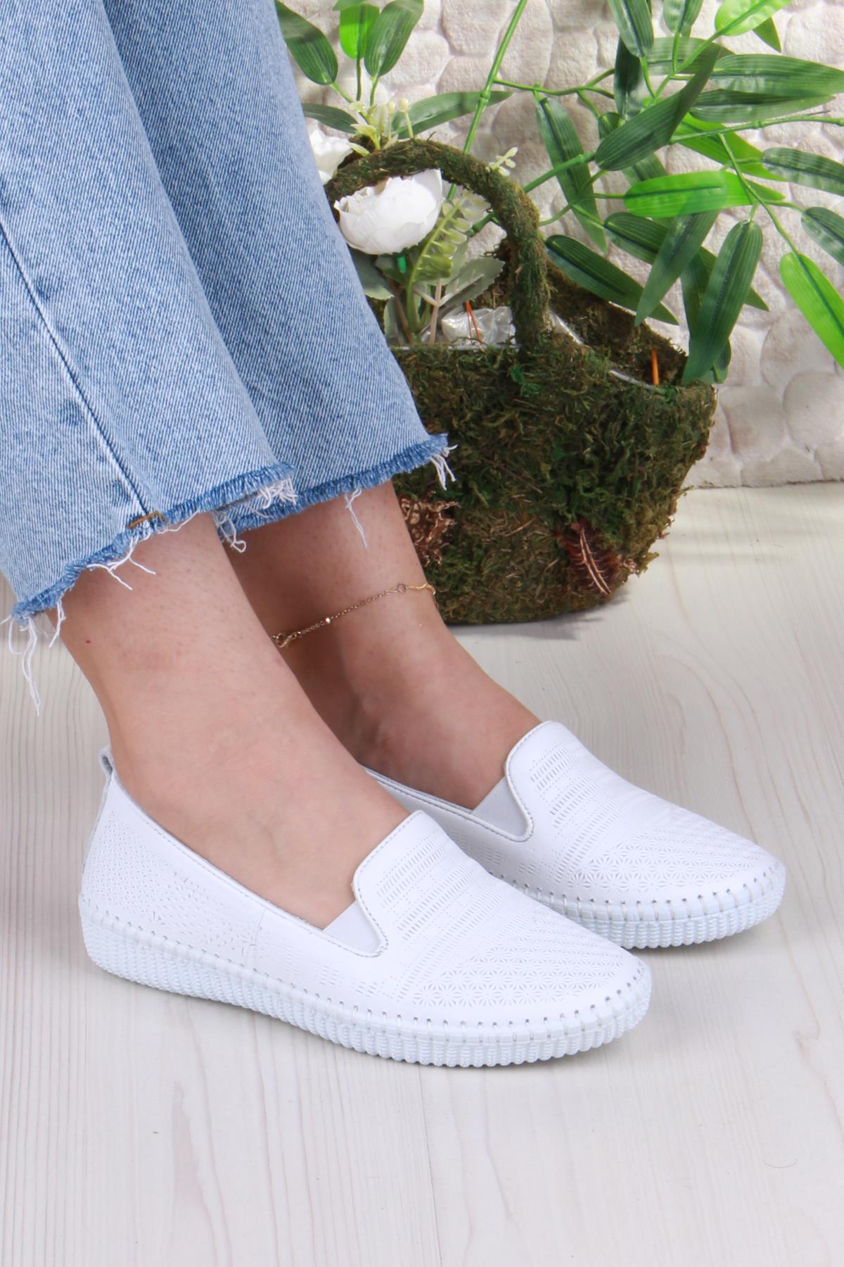 427232 Anatomik Rahat Esnek Hakiki Deri Kadın Ayakkabı - Görsel 2