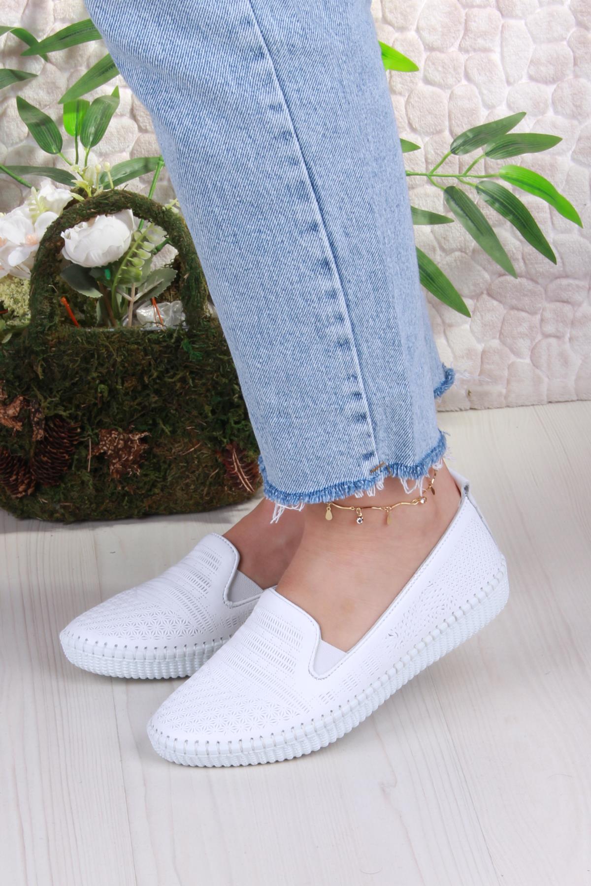 427232 Anatomik Rahat Esnek Hakiki Deri Kadın Ayakkabı - Görsel 3