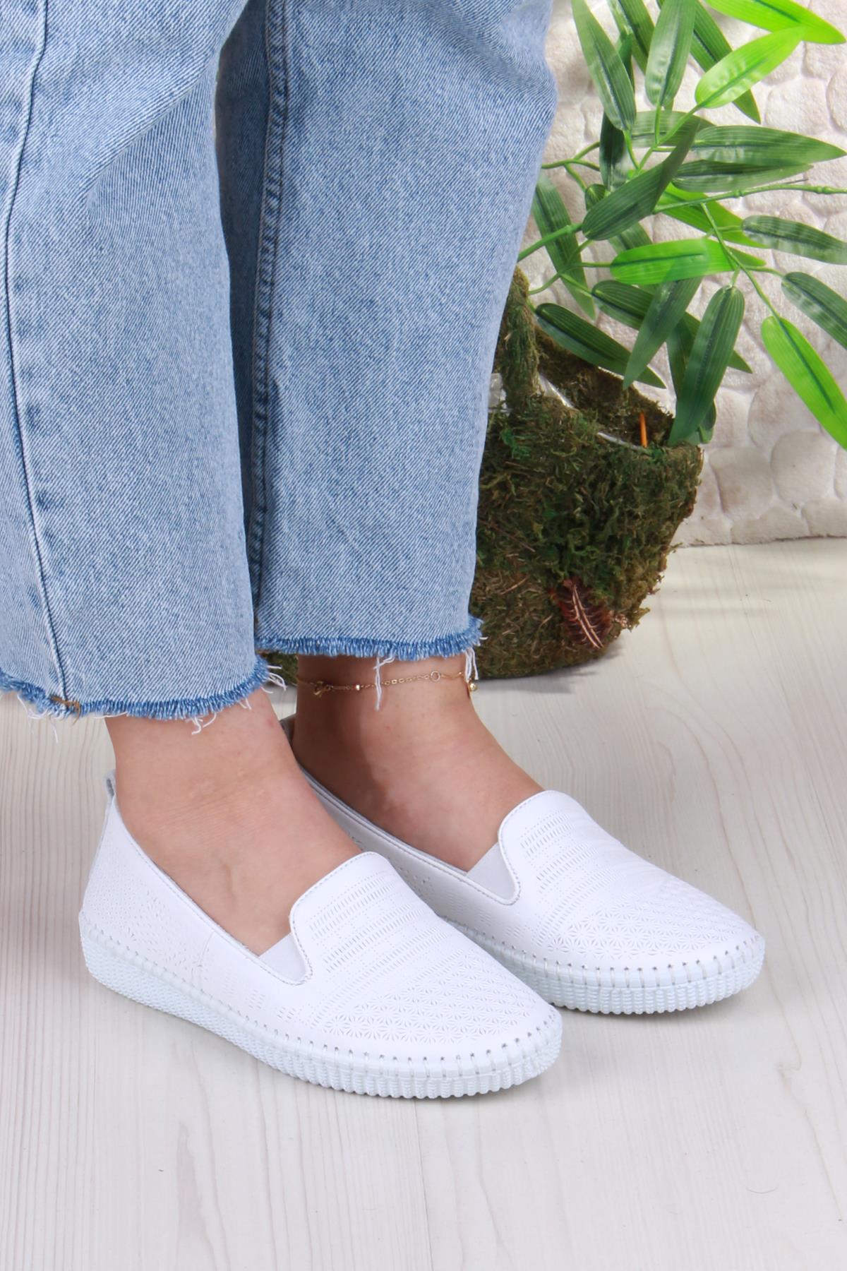 427232 Anatomik Rahat Esnek Hakiki Deri Kadın Ayakkabı - Görsel 4