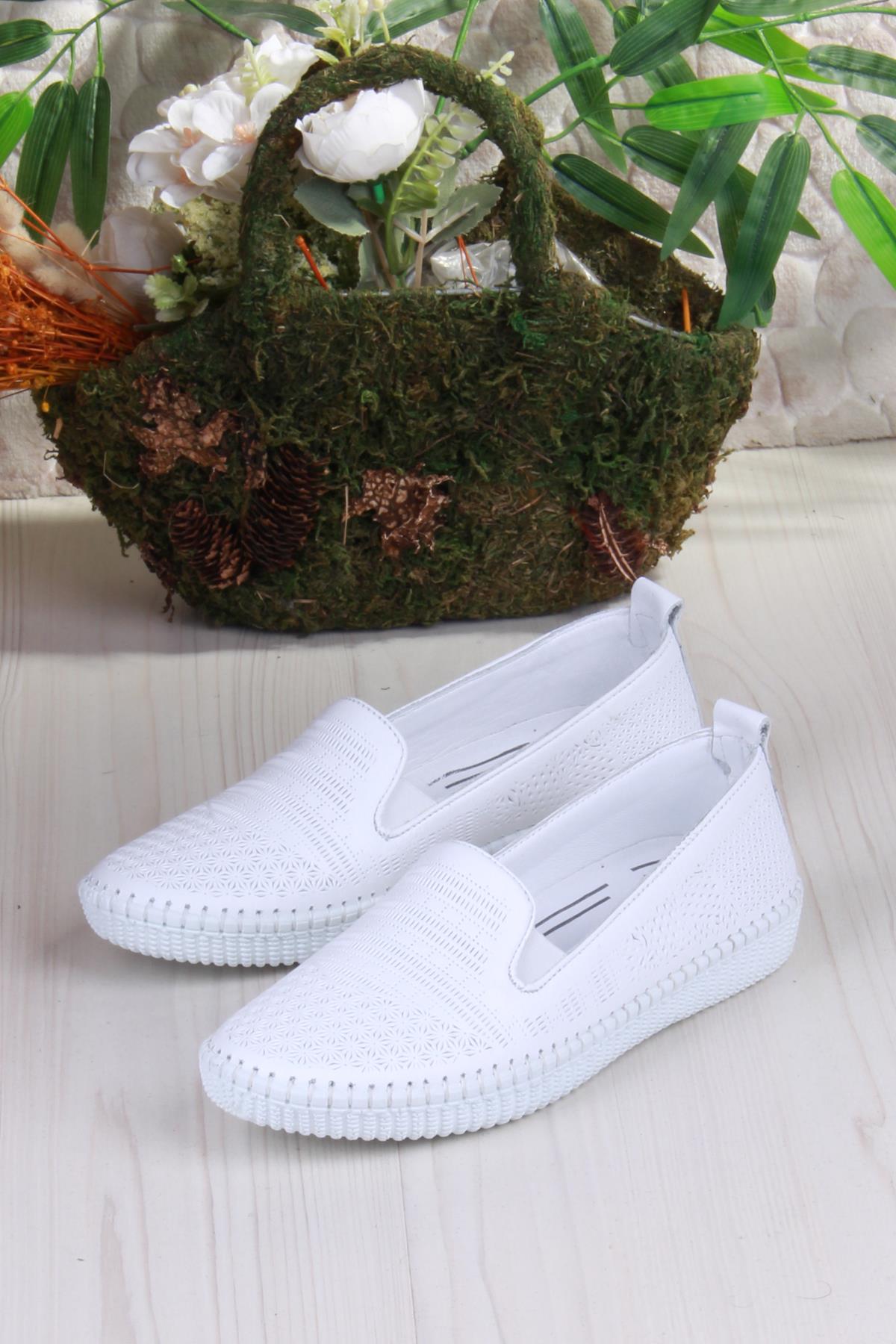 427232 Anatomik Rahat Esnek Hakiki Deri Kadın Ayakkabı - Görsel 6