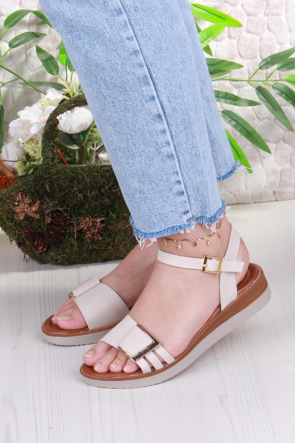 1000 Ceyn Toka Detaylı Rahat Hafif Kadın Sandalet - Görsel 3