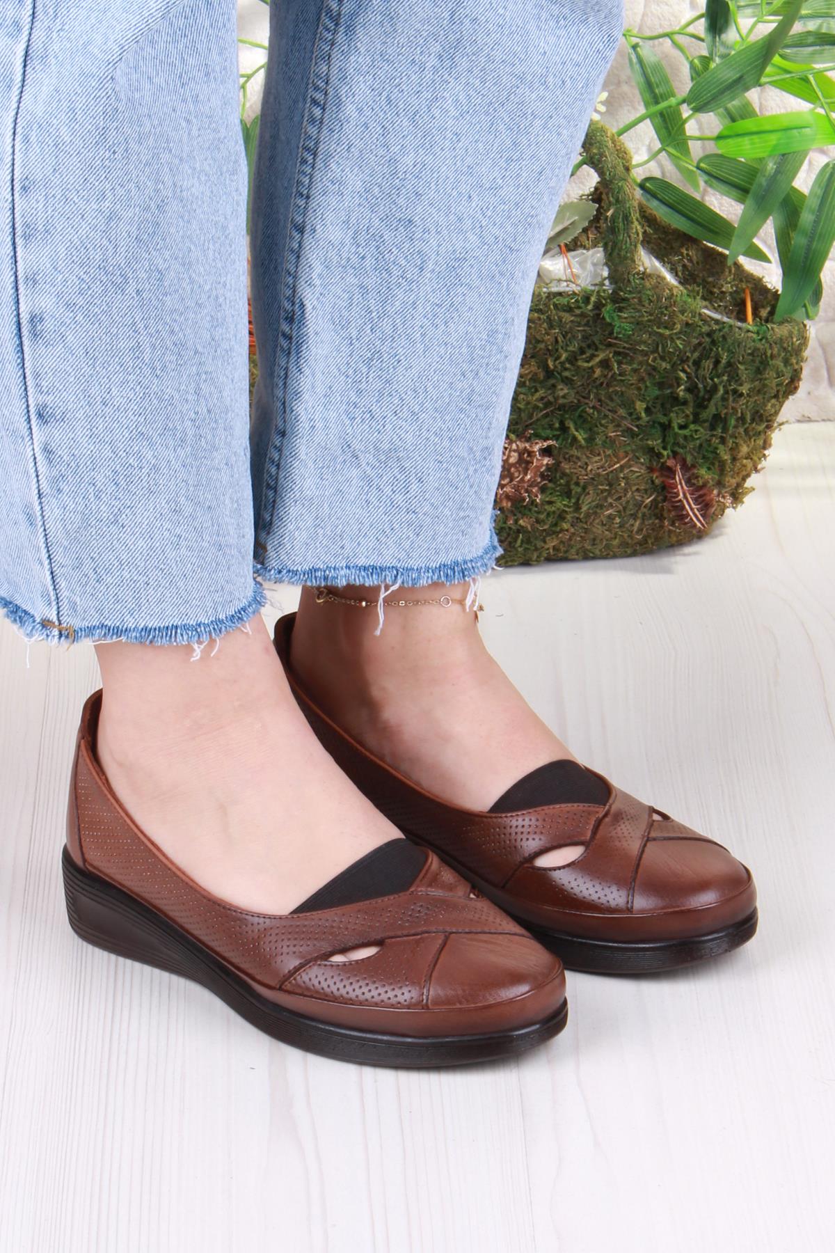 429609 Anatomik Rahat Esnek Hakiki Deri Kadın Ayakkabı - Görsel 4