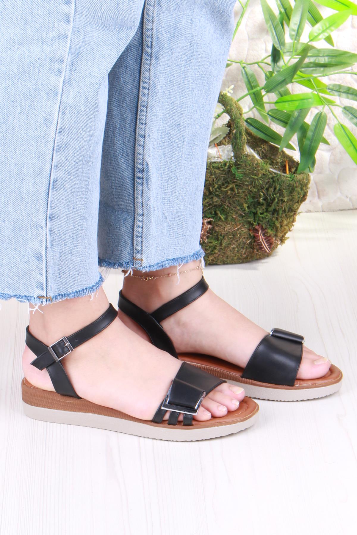 1000 Ceyn Toka Detaylı Rahat Hafif Kadın Sandalet - Görsel 4