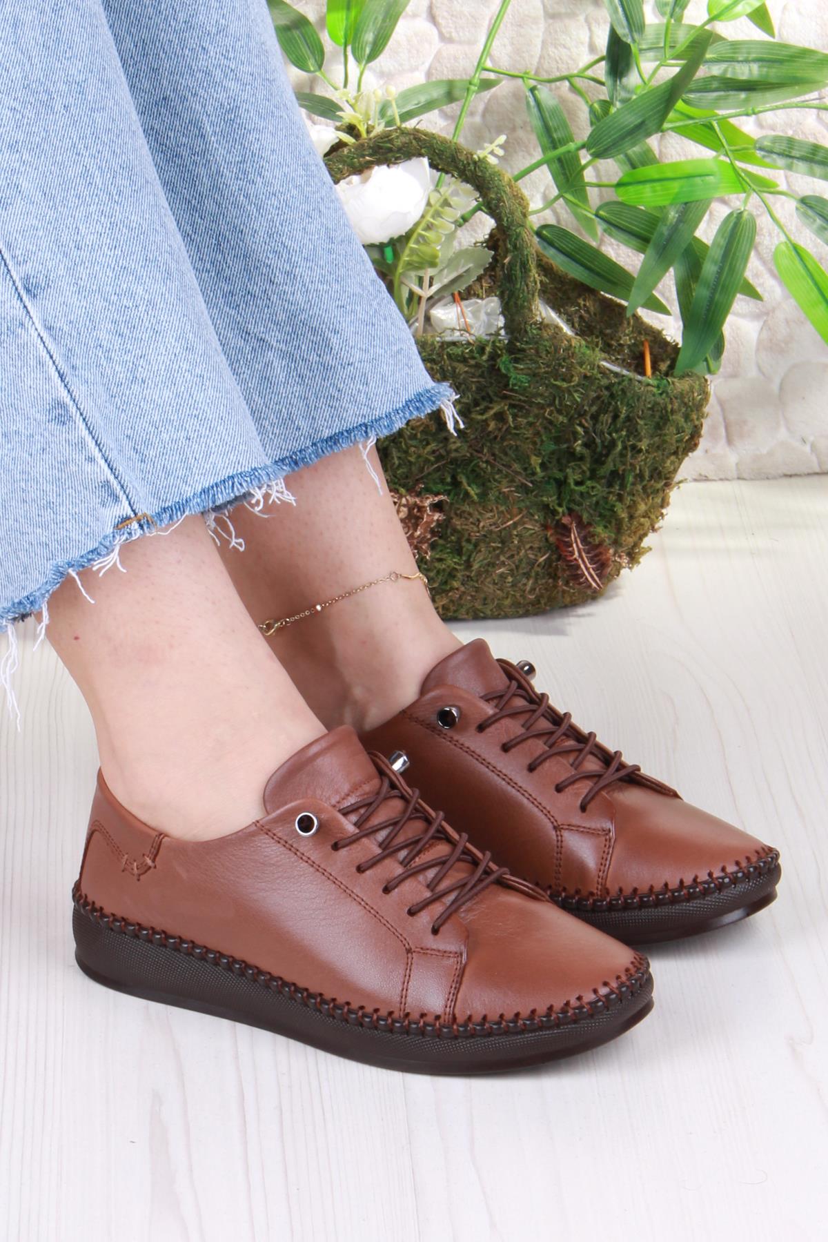 427866 Anatomik Rahat Esnek Hakiki Deri Kadın Ayakkabı - Görsel 2