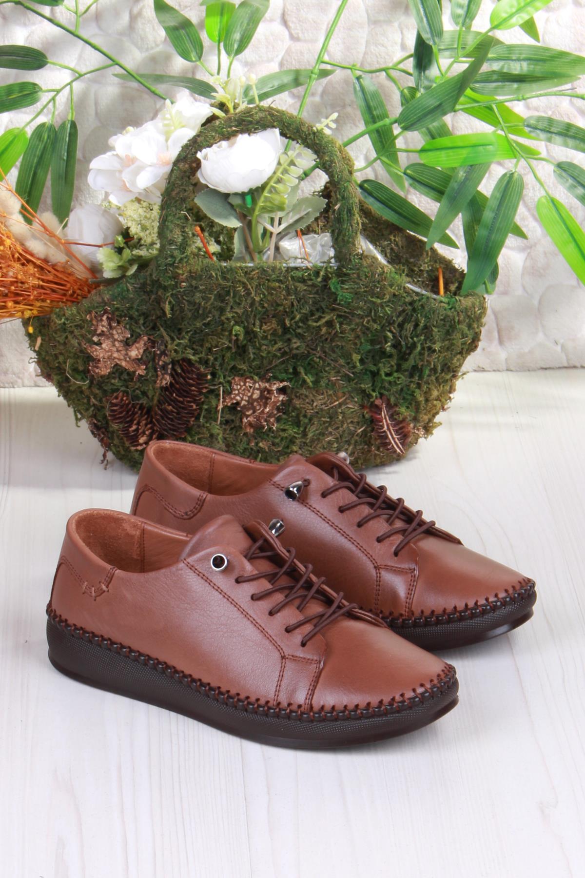 427866 Anatomik Rahat Esnek Hakiki Deri Kadın Ayakkabı - Görsel 5