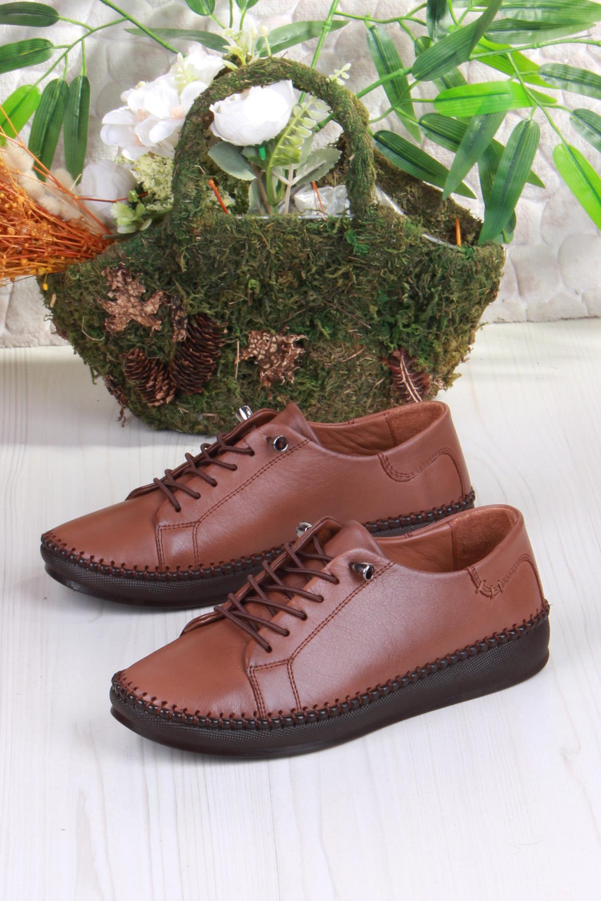 427866 Anatomik Rahat Esnek Hakiki Deri Kadın Ayakkabı - Görsel 6