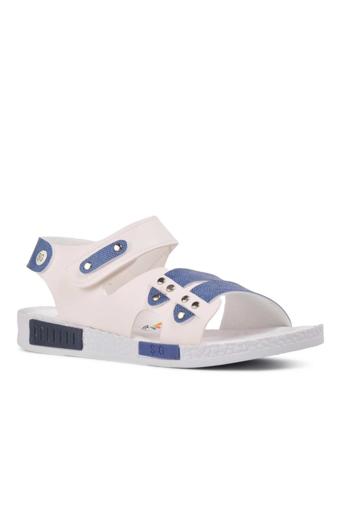 Şiringenç 210107 Beyaz-Kot Mavi Comfort Erkek Çocuk Sandalet - Görsel 2