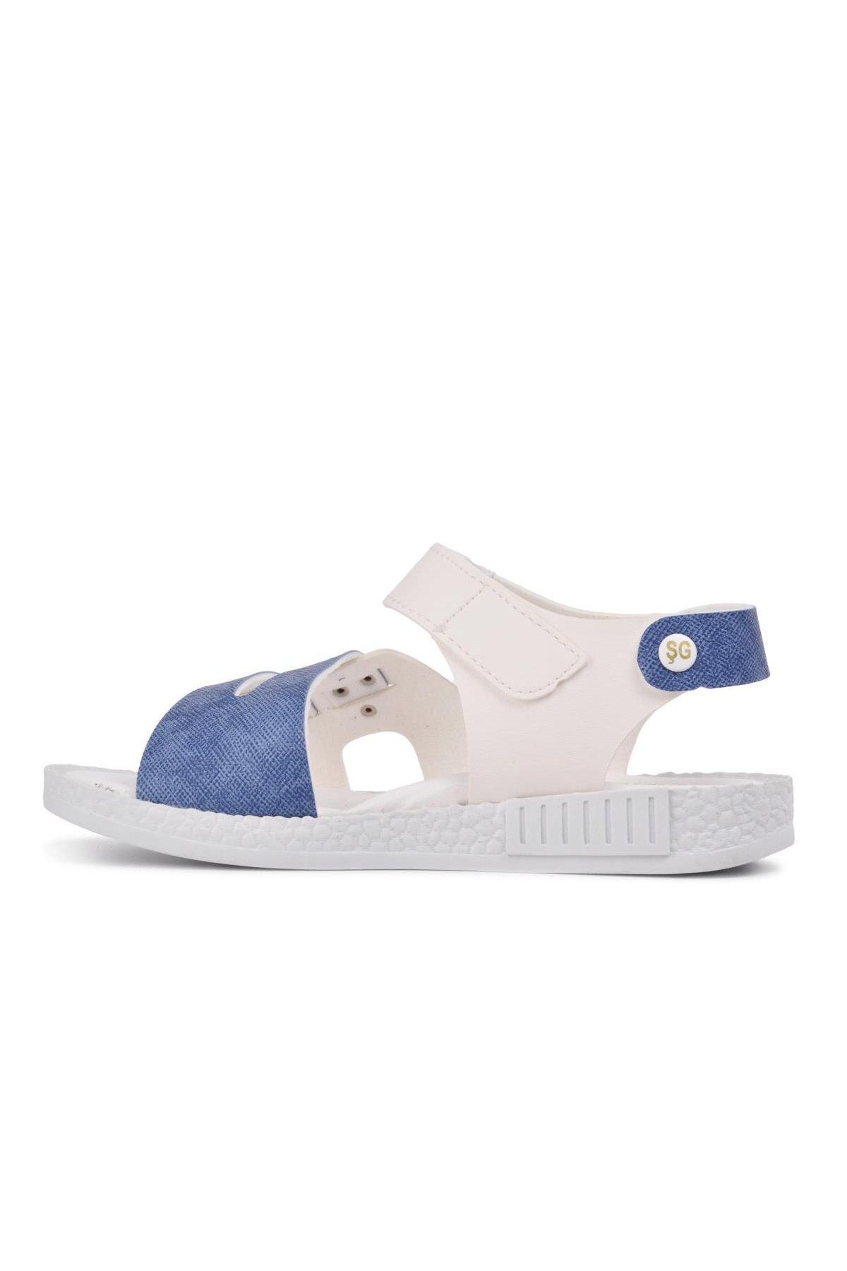 Şiringenç 210107 Beyaz-Kot Mavi Comfort Erkek Çocuk Sandalet - Görsel 4