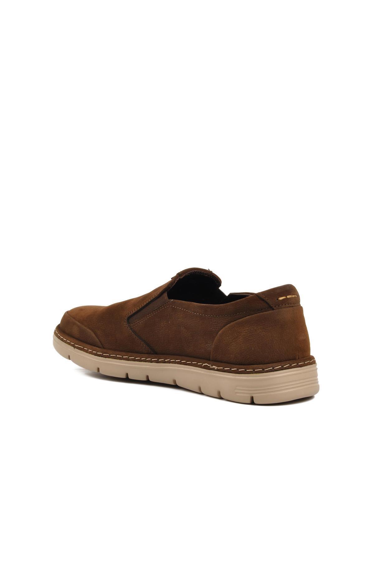 221973 Kahve Nubuk İçi Dışı Hakiki Deri Erkek Günlük Ayakkabı - Görsel 5