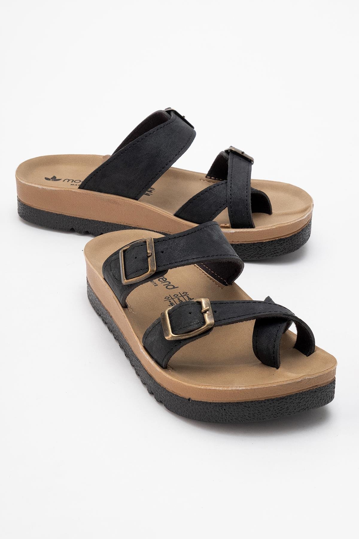 Kadın Baş Parmak Arası Terlik SİYAH CİLT - Görsel 4