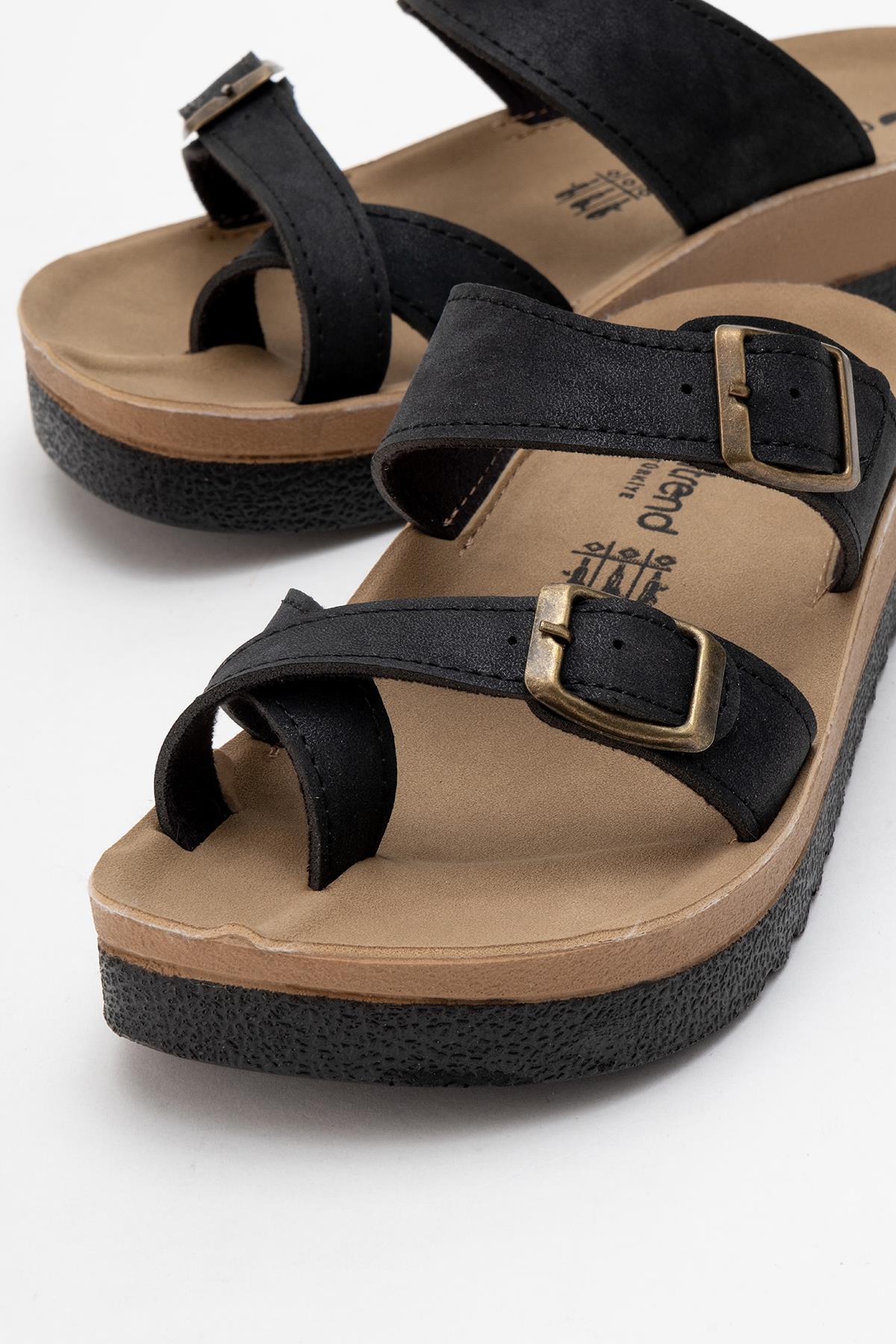 Kadın Baş Parmak Arası Terlik SİYAH CİLT - Görsel 8