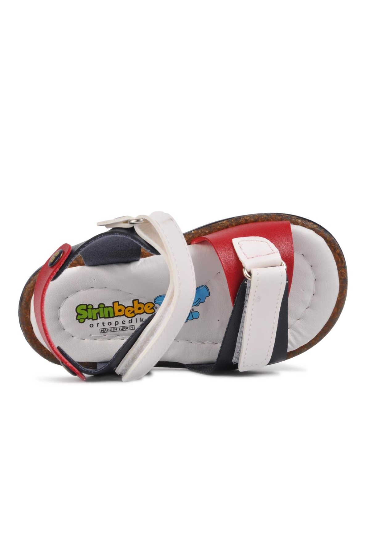 Şiringenç 210109 Lacivert-Beyaz-Kırmızı Comfort Erkek Çocuk Sandalet - Görsel 5