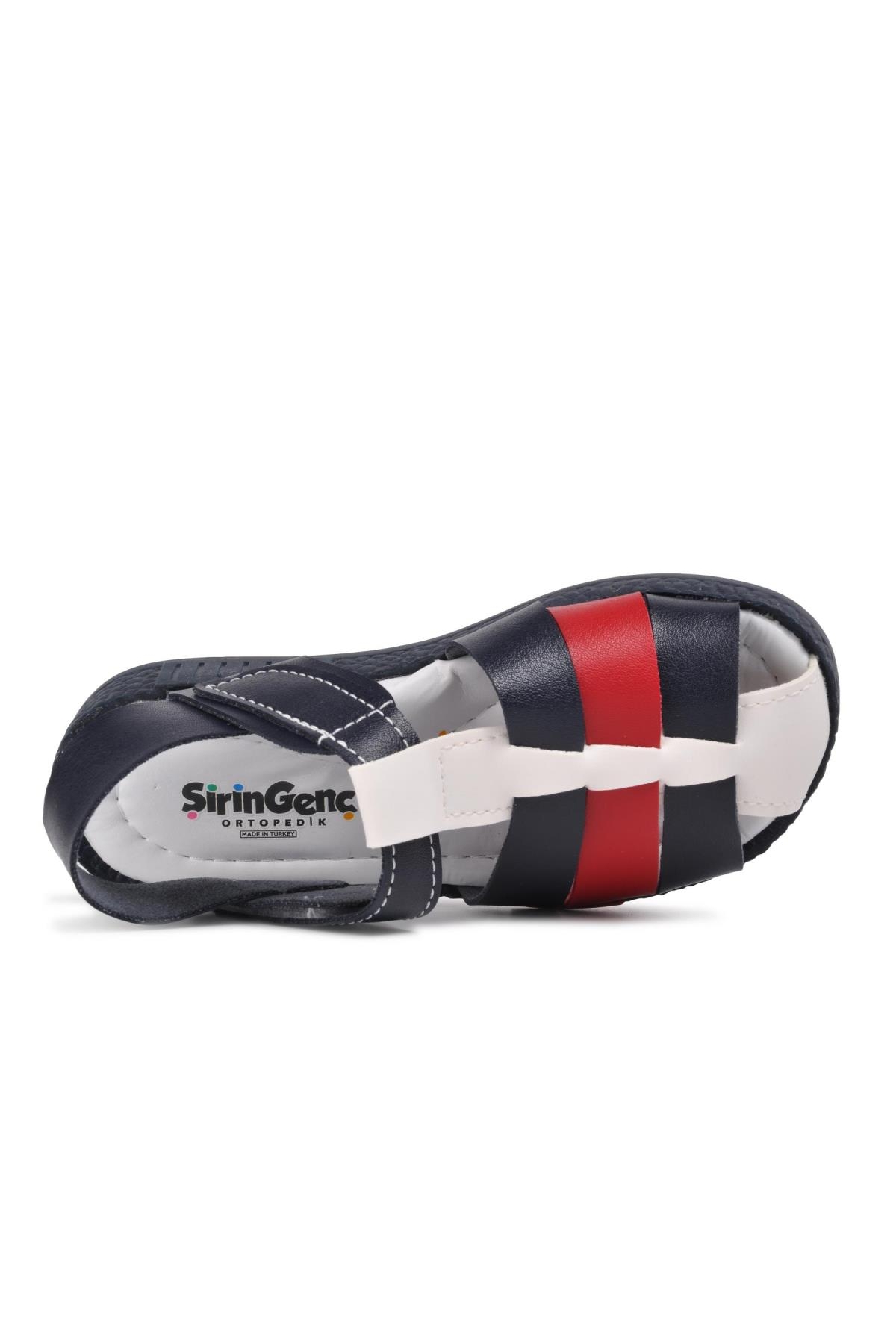 Şiringenç 210111 Lacivert-Beyaz-Kırmızı Comfort Erkek Çocuk Sandalet - Görsel 5