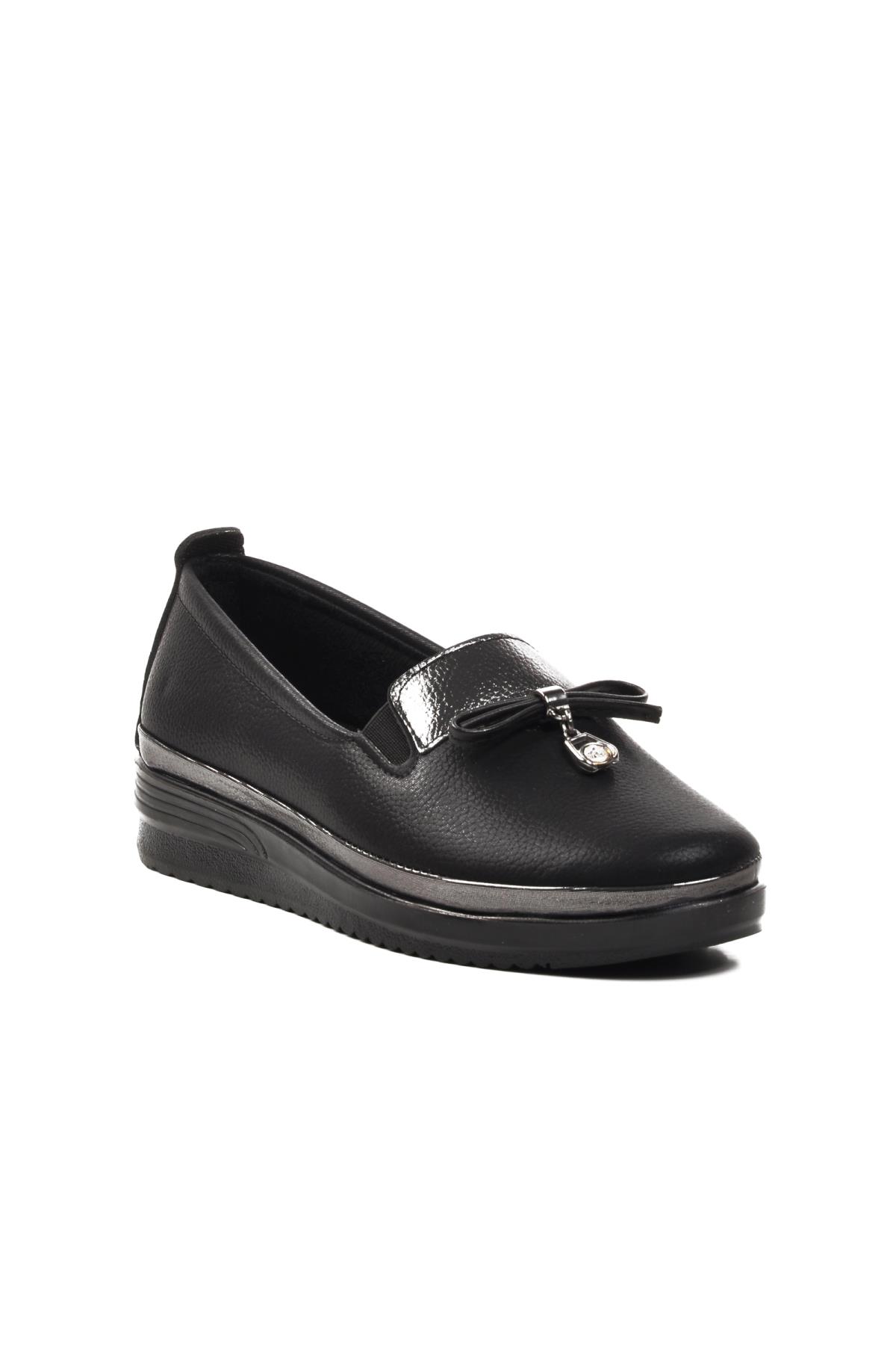 037 Siyah Simli Kadın Günlük Ayakkabı - Görsel 2