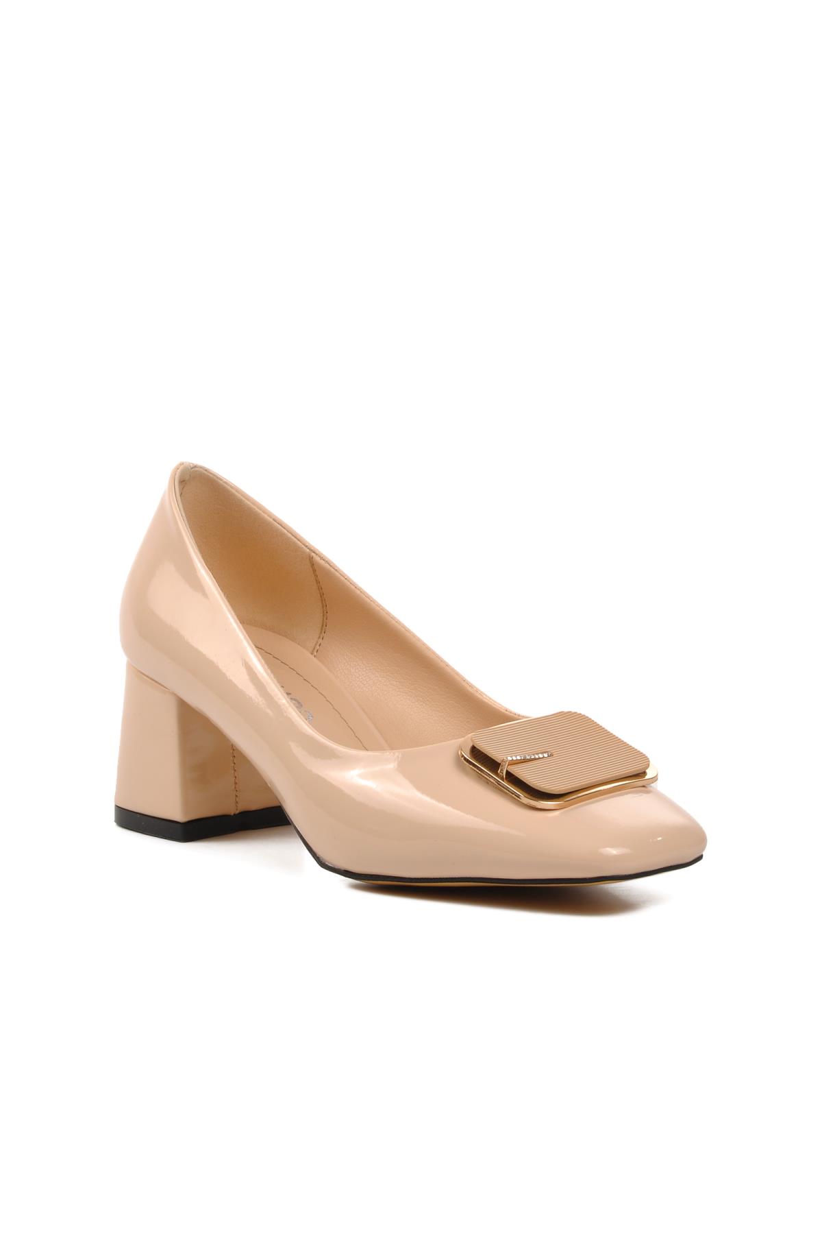 312053 Nude Rugan Kadın Topuklu Ayakkabı - Görsel 2