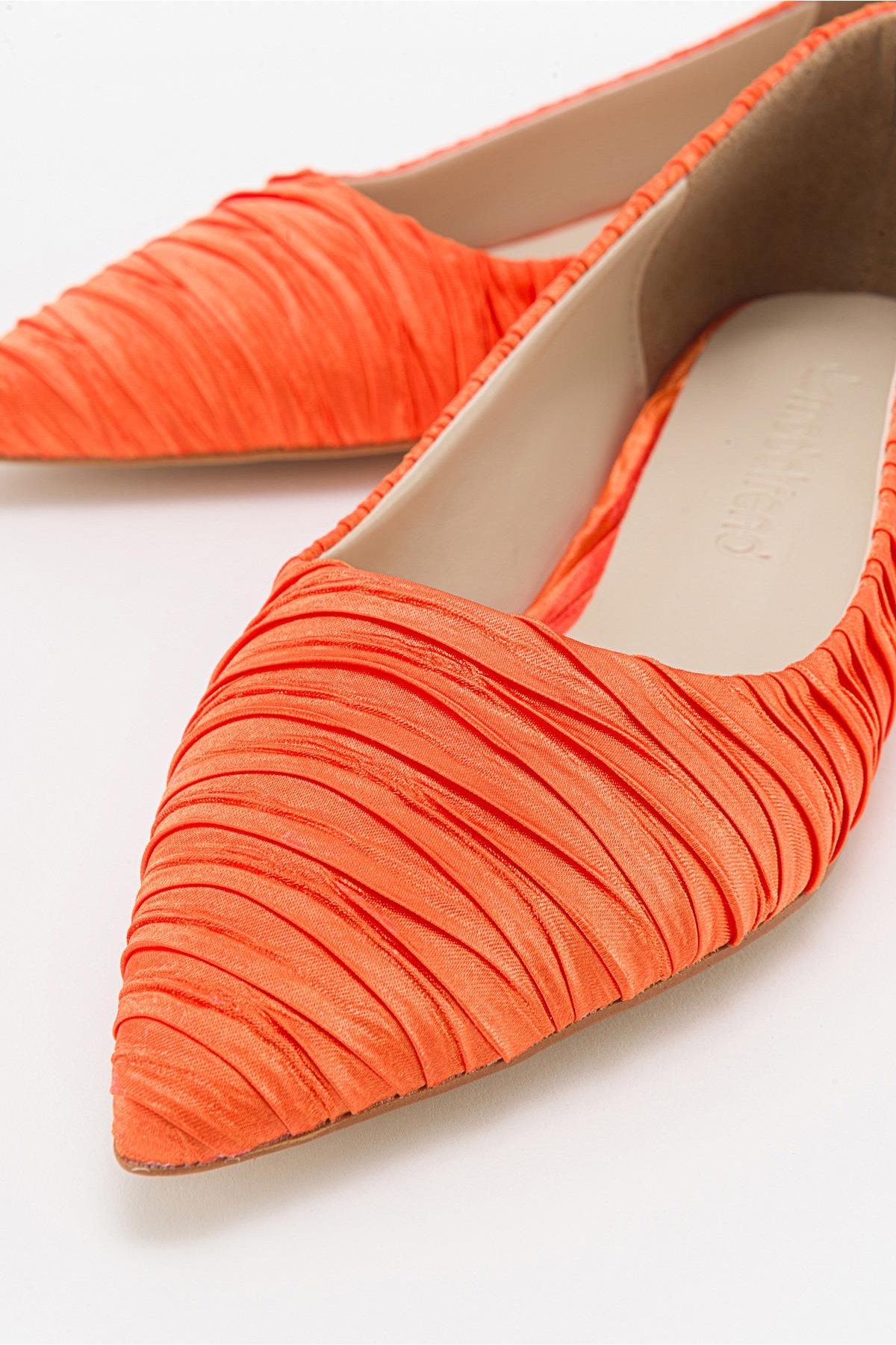 Kadın Sade Babet ORANJ SATEN - Görsel 4