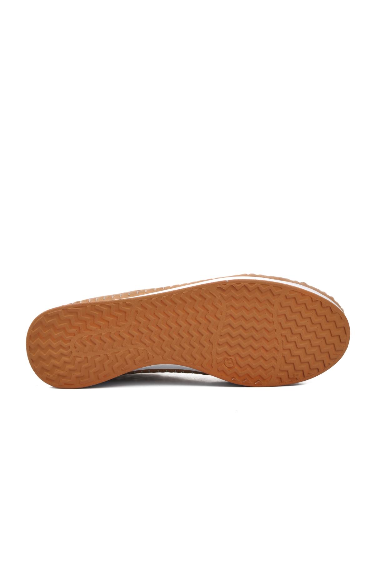 24077-L Bej Hakiki Deri Kadın Günlük Ayakkabı - Görsel 6