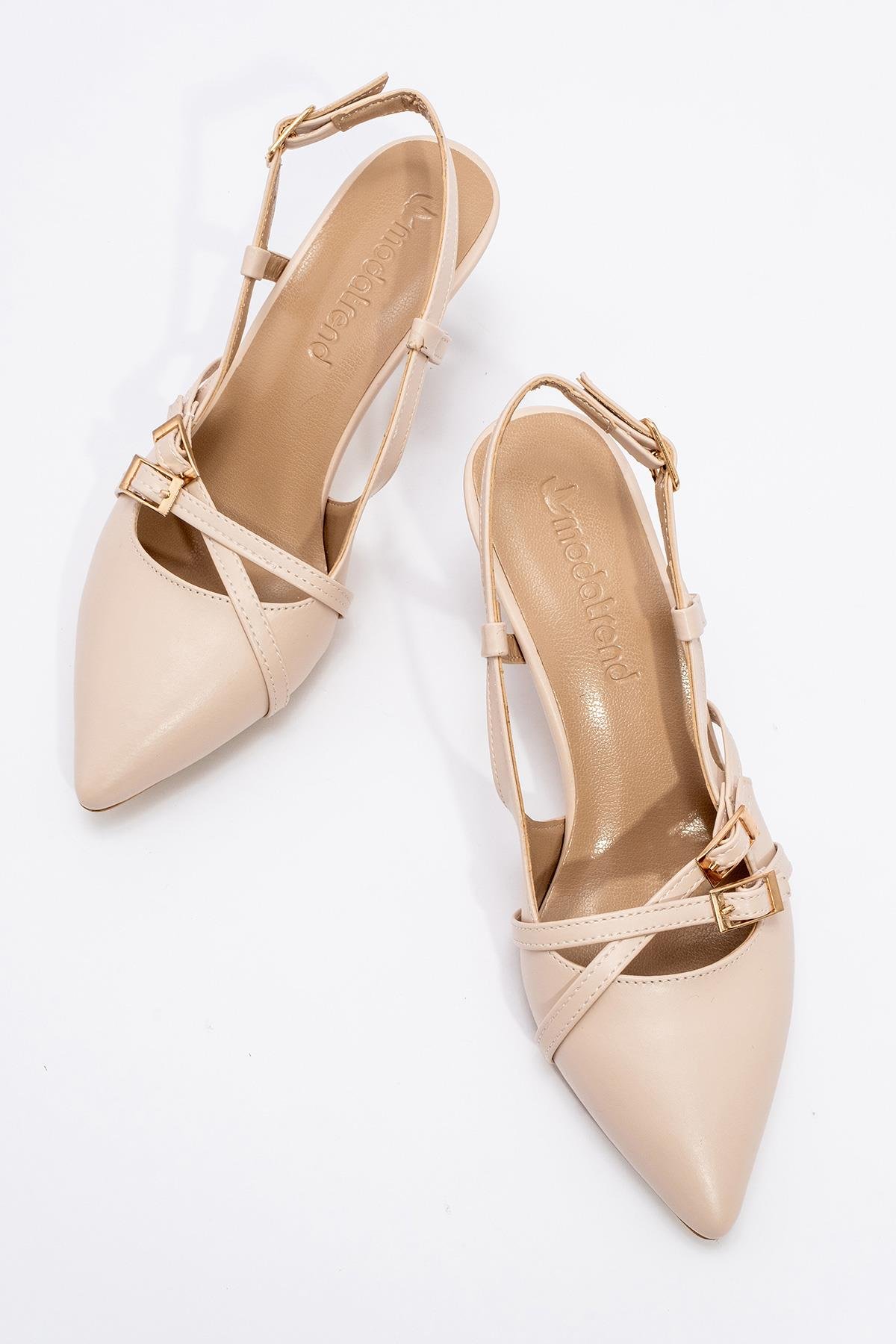 Kadın 3 Tokalı Topuklu Ayakkabı TEN RUGAN - Görsel 6