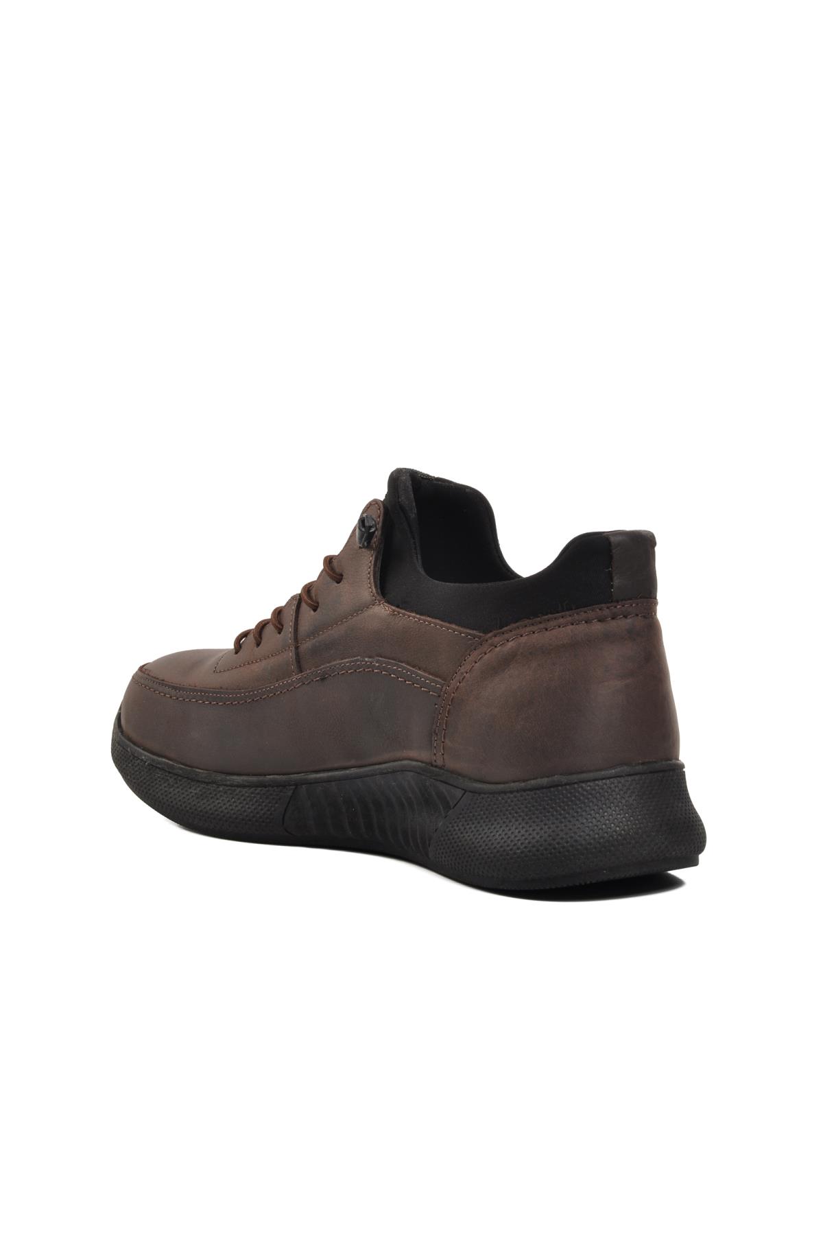 110 Kahve Hakiki Deri Erkek Günlük Ayakkabı - Görsel 5