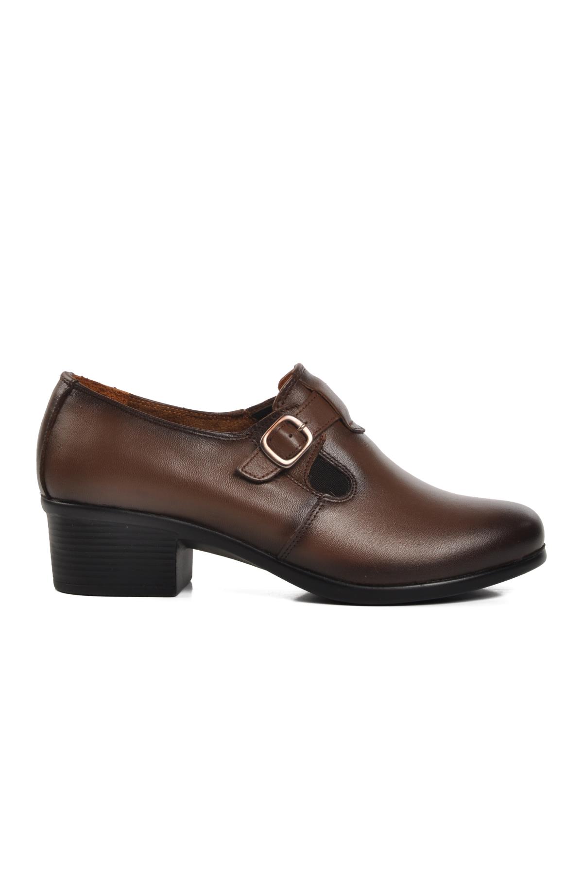 Road318 Ortopedik Hakiki Deri Ceviz Kadın Günlük Ayakkabı - Görsel 3