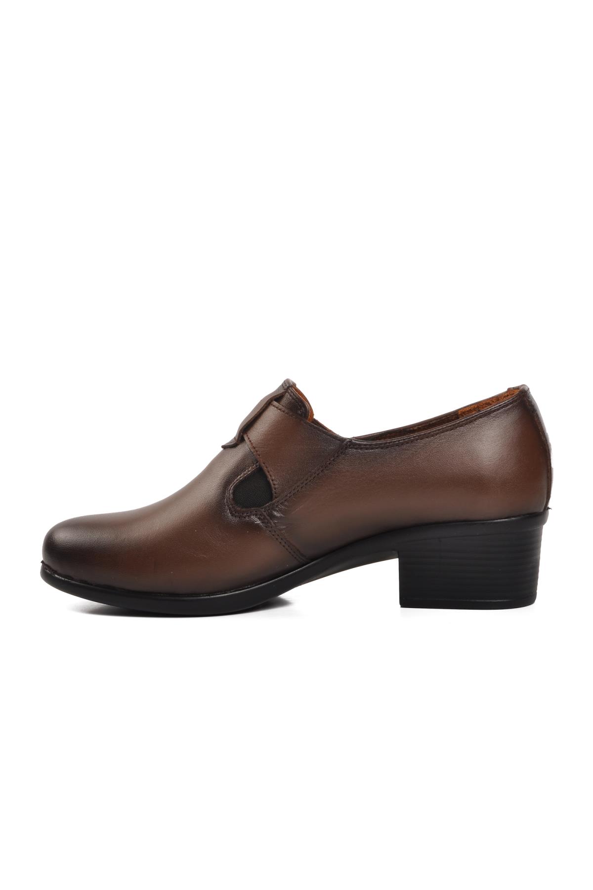 Road318 Ortopedik Hakiki Deri Ceviz Kadın Günlük Ayakkabı - Görsel 4