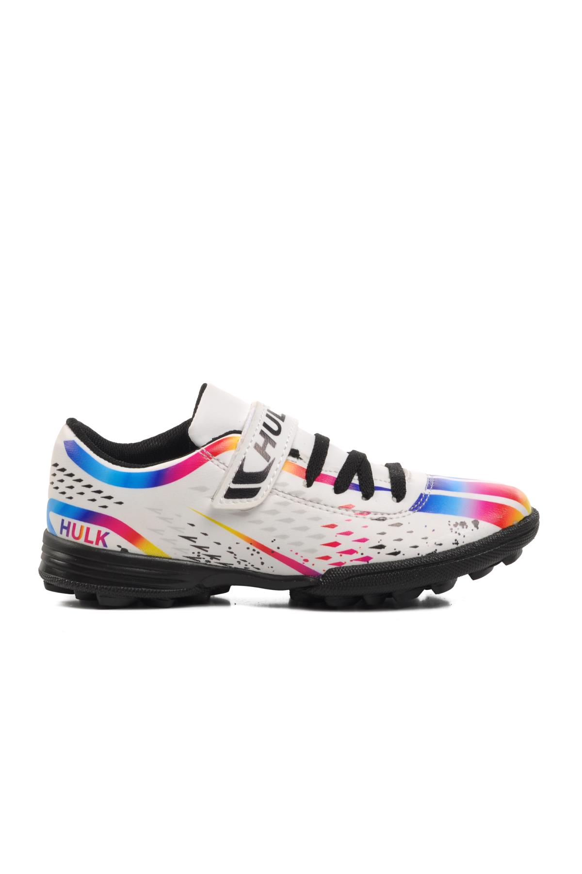 Hulk 129-F Beyaz-Siyah Çocuk Halı Saha Ayakkabısı - Görsel 3