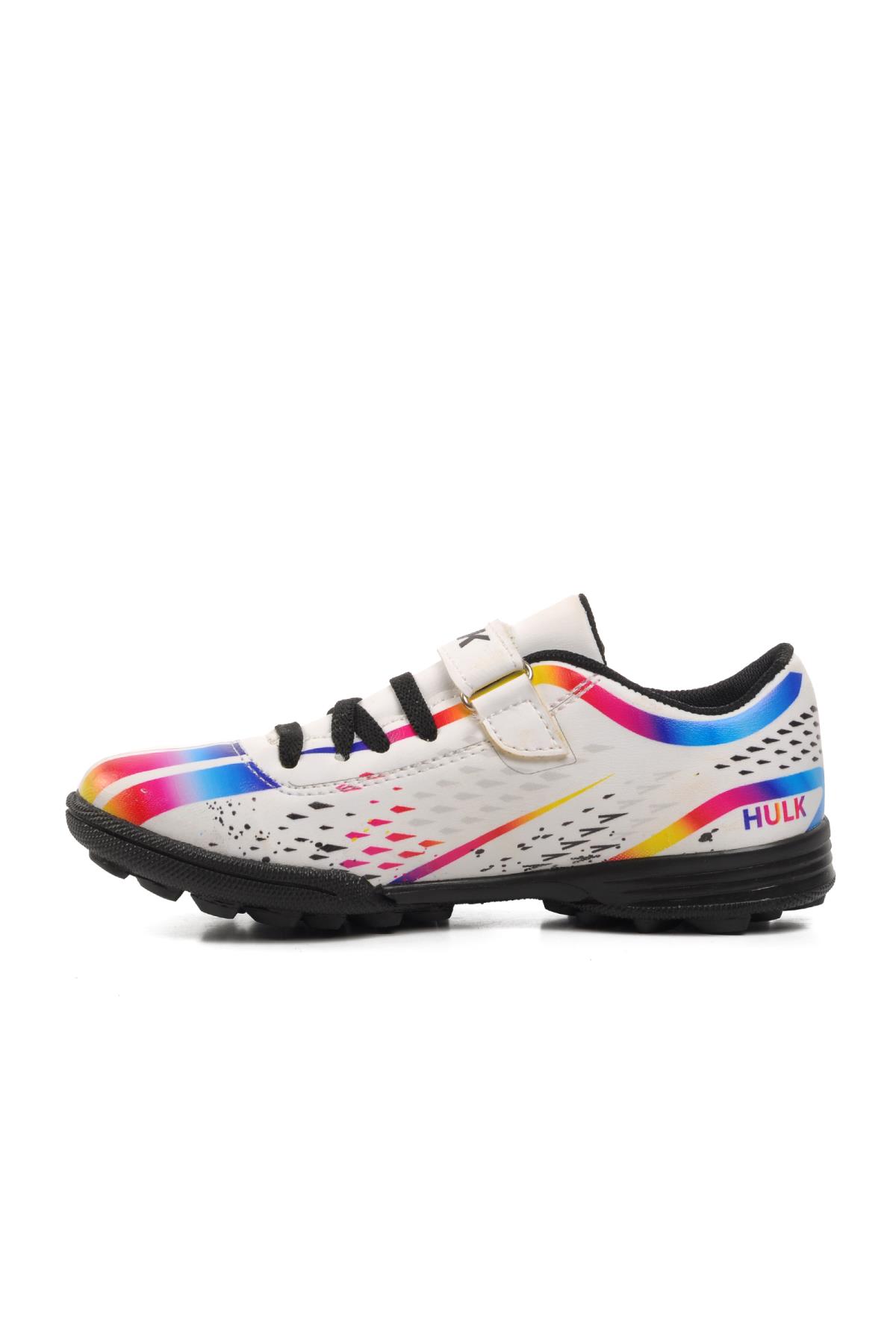 Hulk 129-F Beyaz-Siyah Çocuk Halı Saha Ayakkabısı - Görsel 4