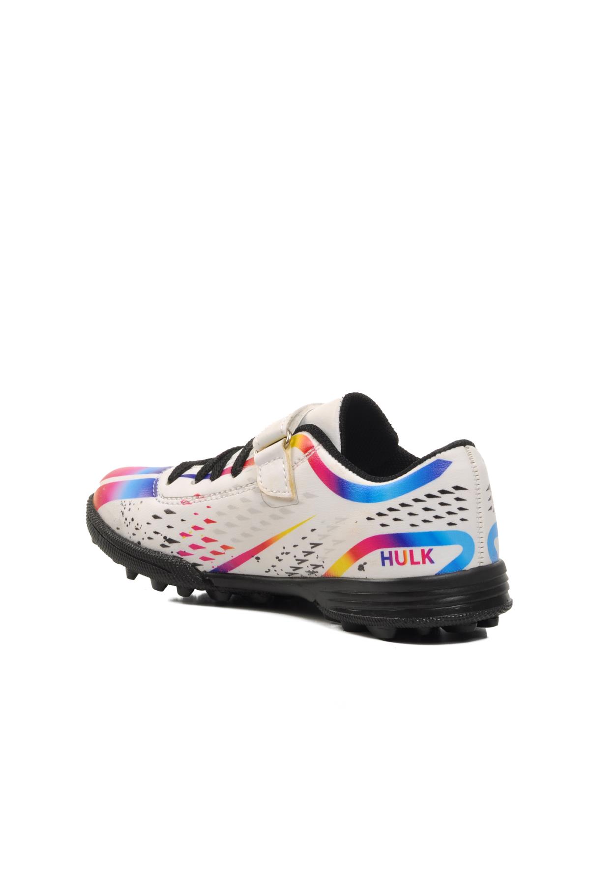 Hulk 129-F Beyaz-Siyah Çocuk Halı Saha Ayakkabısı - Görsel 5