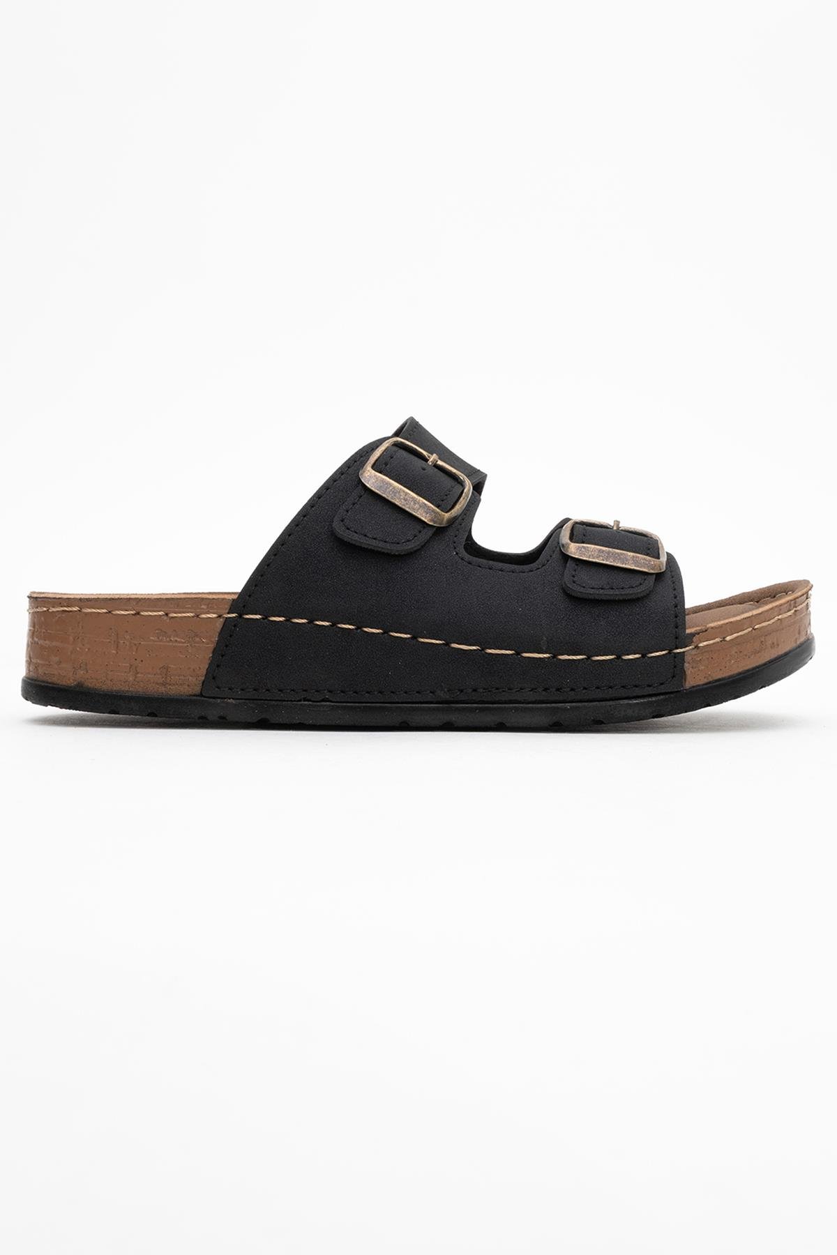 Kadın Tokalı Terlik SİYAH - Görsel 3