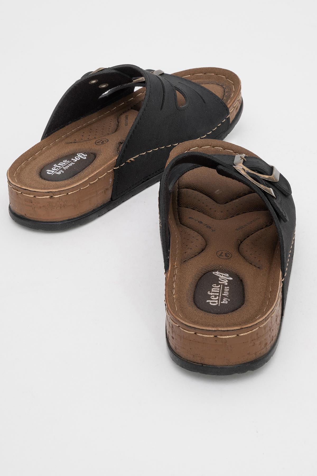 Kadın Tokalı Terlik SİYAH - Görsel 5