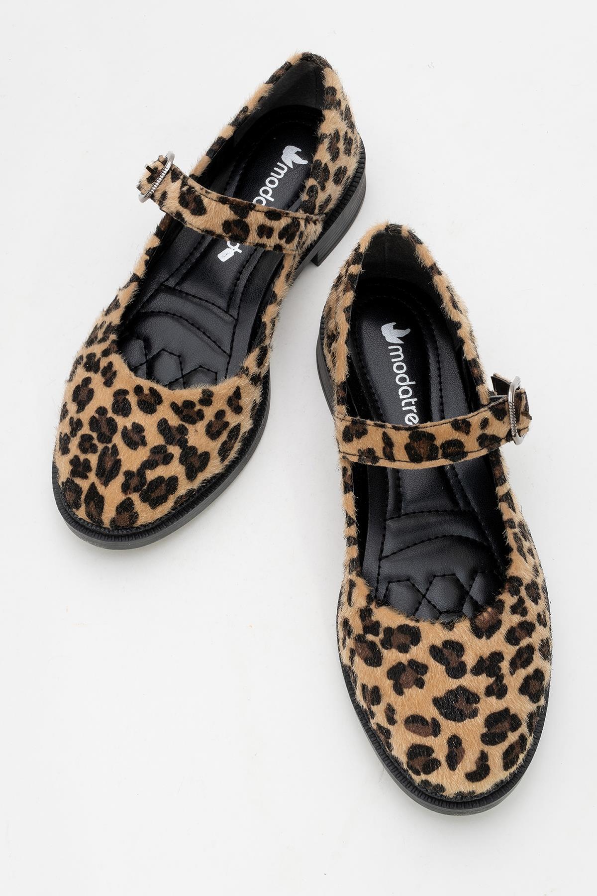 Kadın Günlük Ayakkabı LEOPAR SÜET - Görsel 4