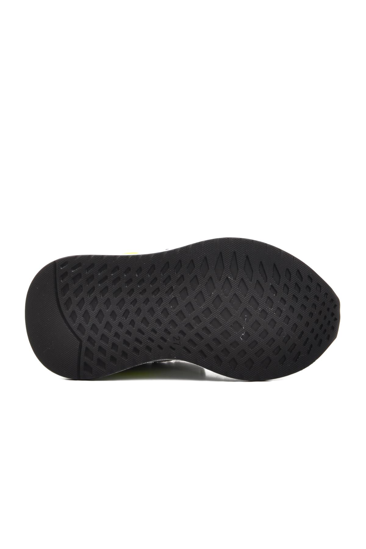 730-P Siyah-Beyaz-Fosfor Sarı Çocuk Spor Ayakkabı - Görsel 6