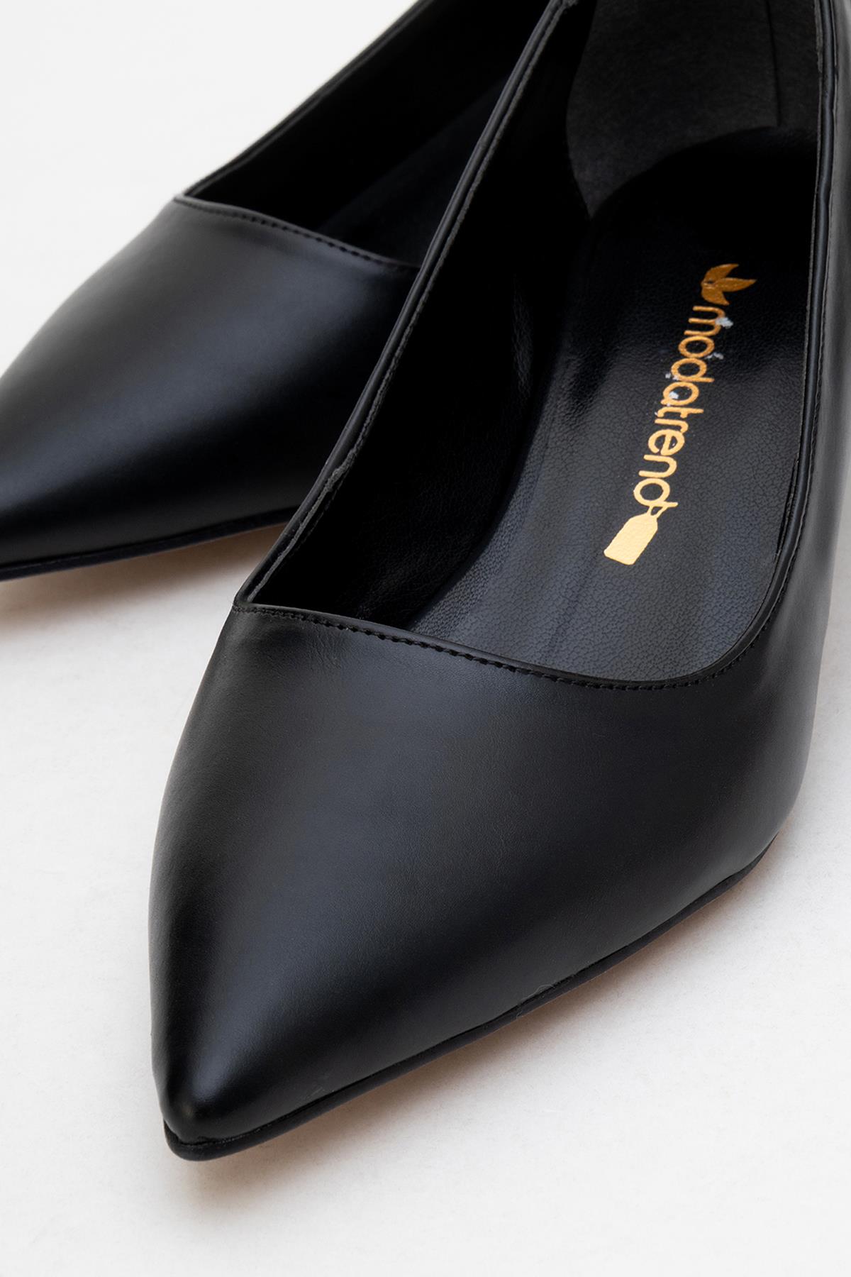 Kadın Topuklu Ayakkabı SİYAH CİLT - Görsel 4