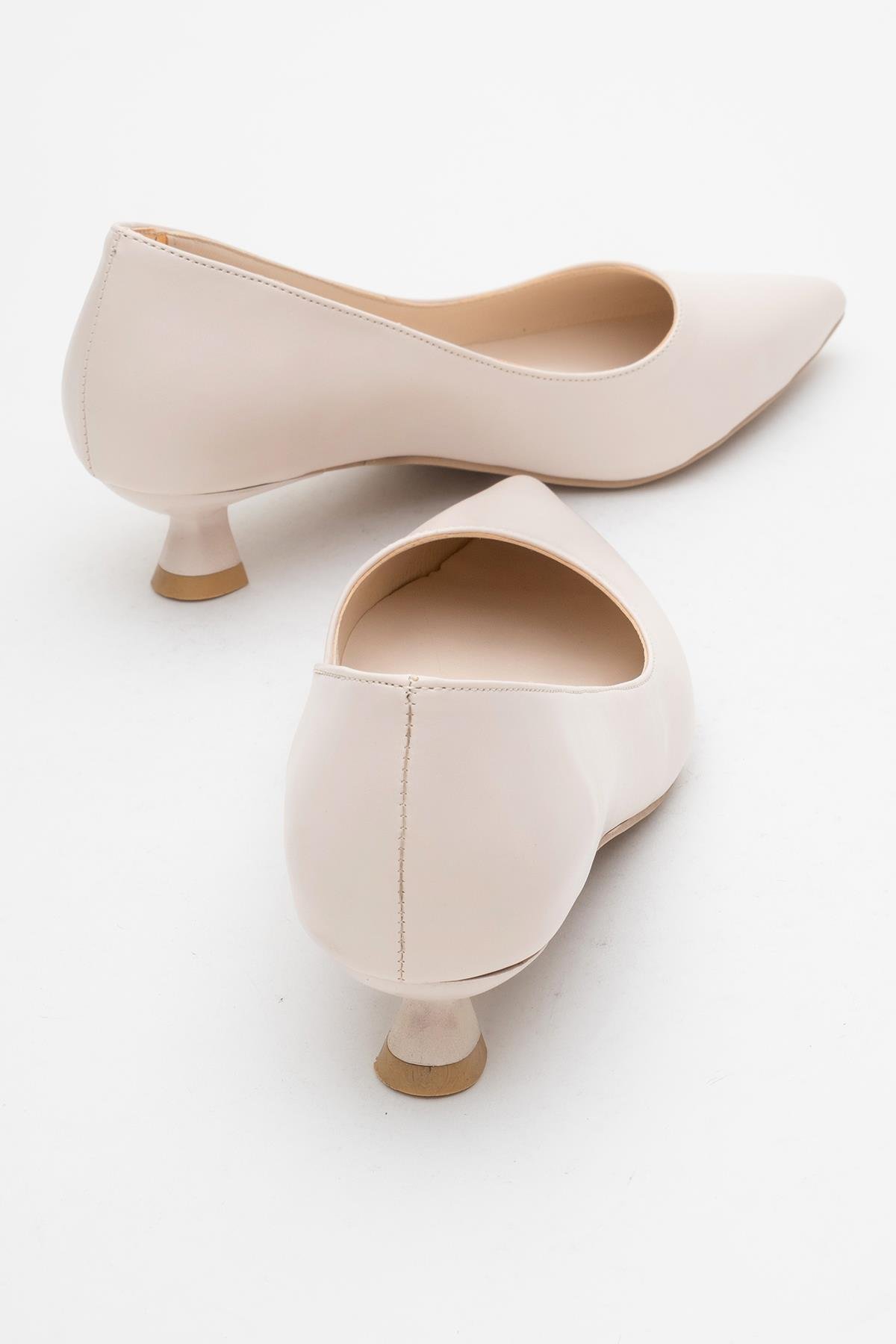 Kadın Topuklu Ayakkabı BEJ CİLT - Görsel 5