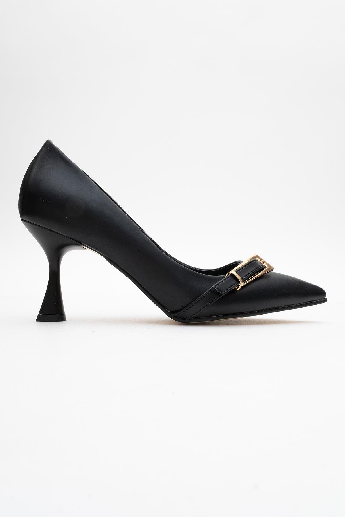 Ccway Bej Ccway Sivri Burunlu Tokalı Kadın Topuklu CİLT