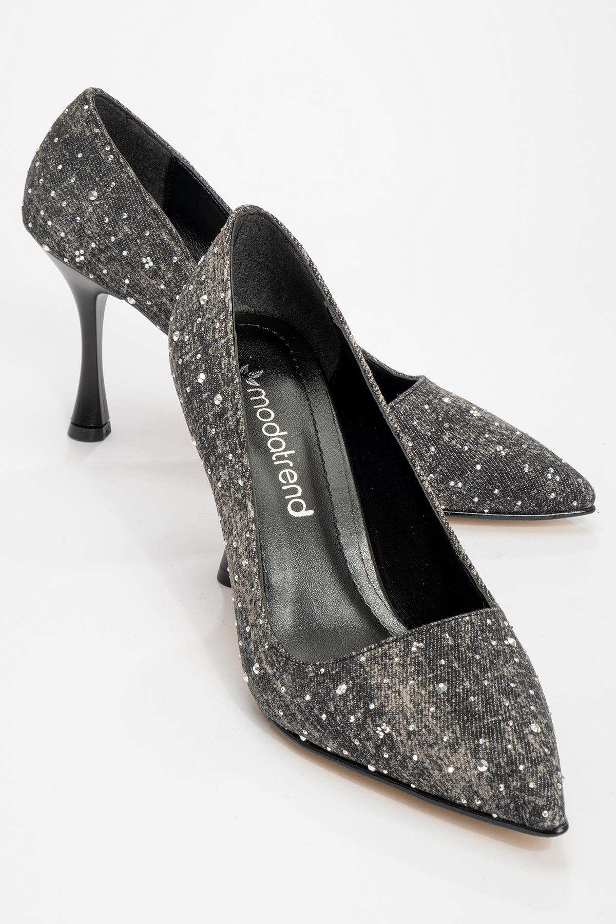 Kadın Topuklu Ayakkabı SİYAH KOT - Görsel 2