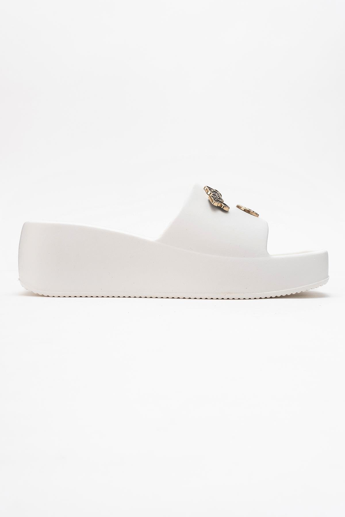 Kadın Aksesurarlı Terlik EKRU - Görsel 3