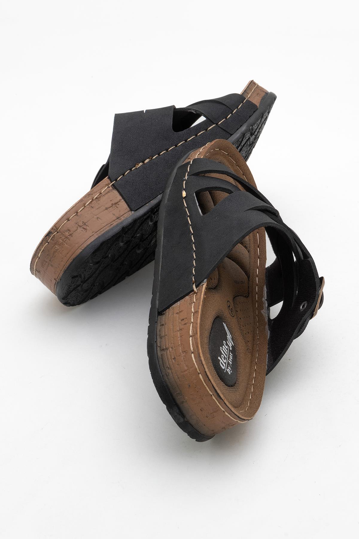 Kadın Çapraz Tokalı Terlik SİYAH - Görsel 5