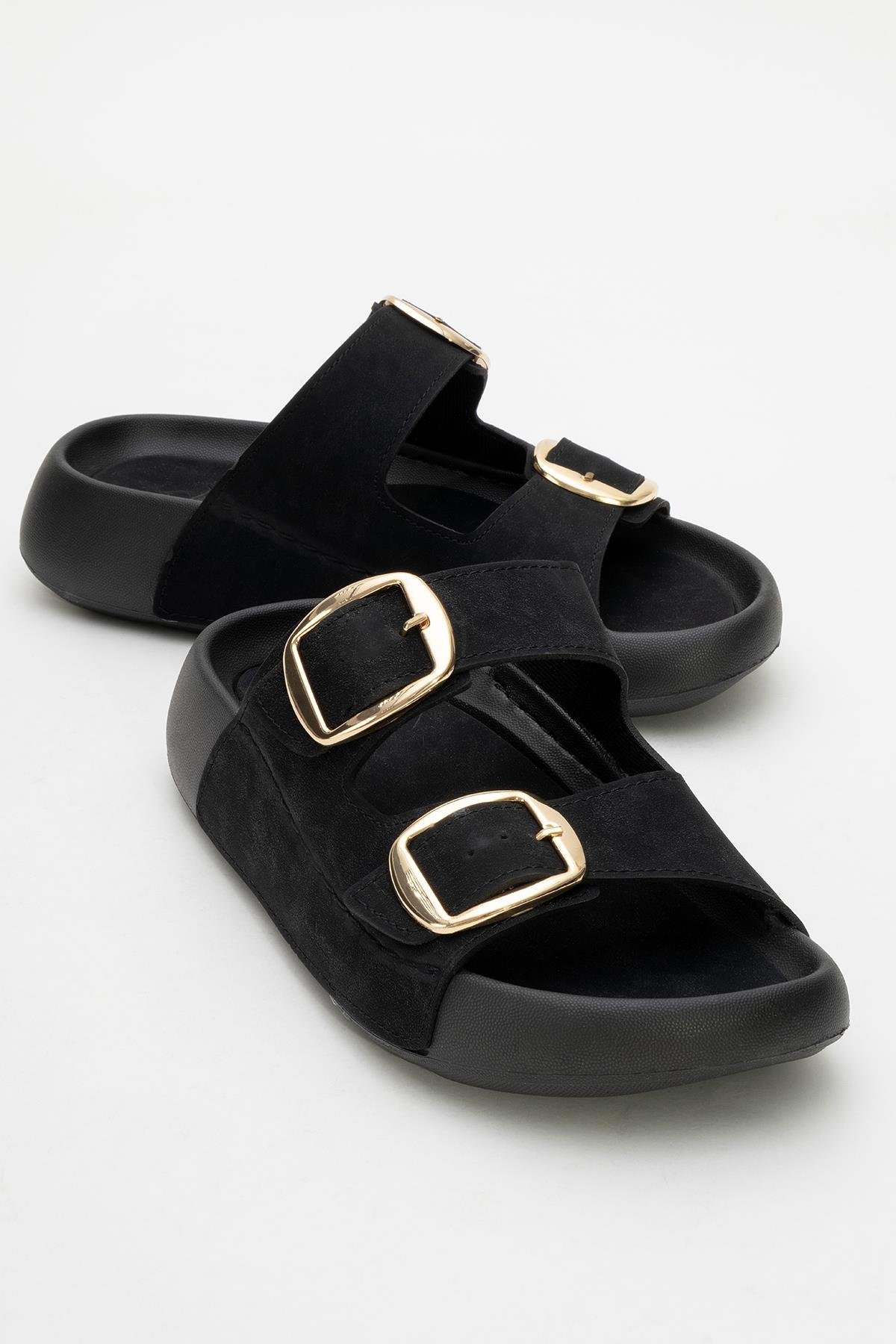 Kadın Gold Tokalı Terlik SİYAH - Görsel 2