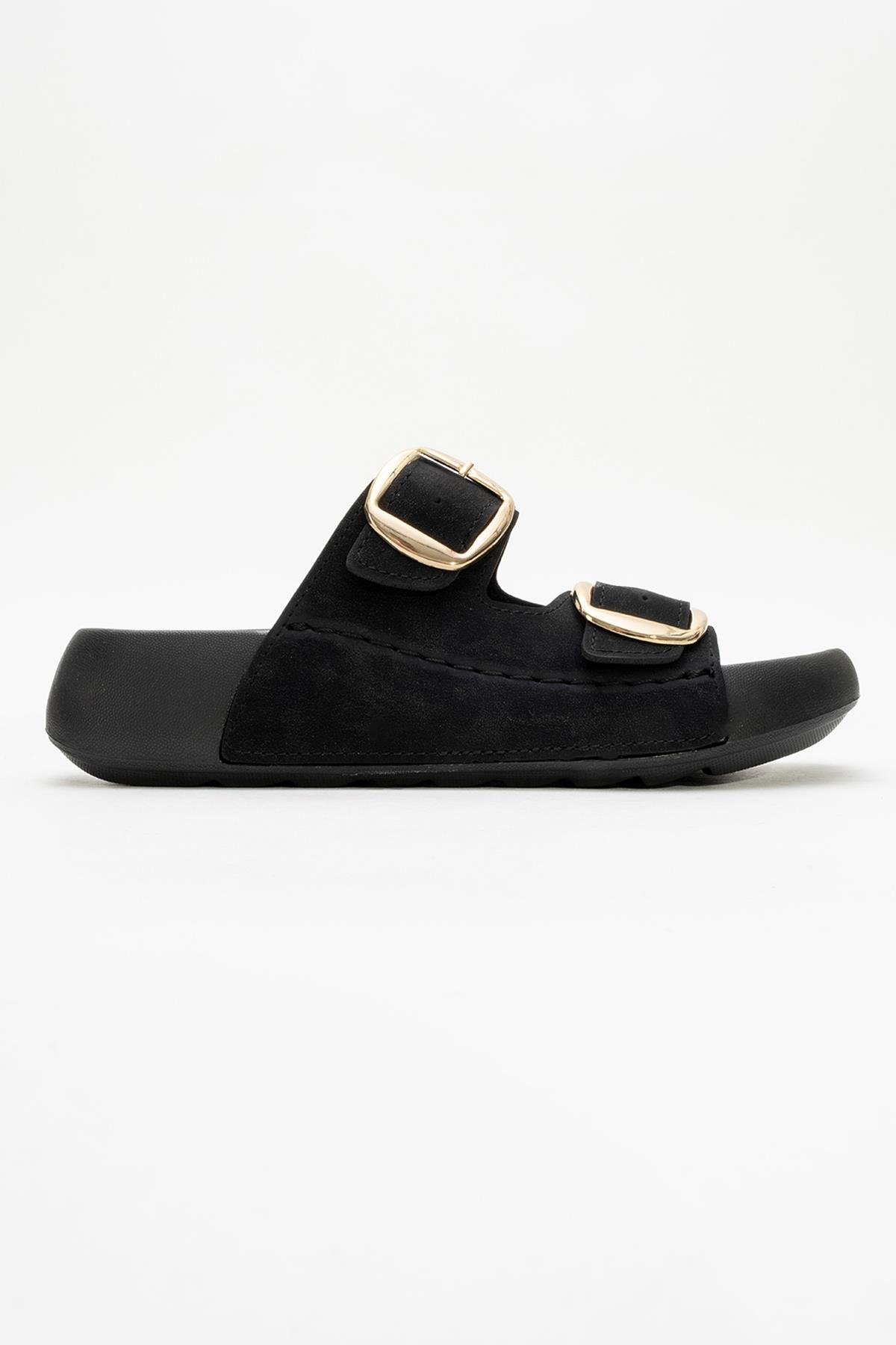 Kadın Gold Tokalı Terlik SİYAH - Görsel 3