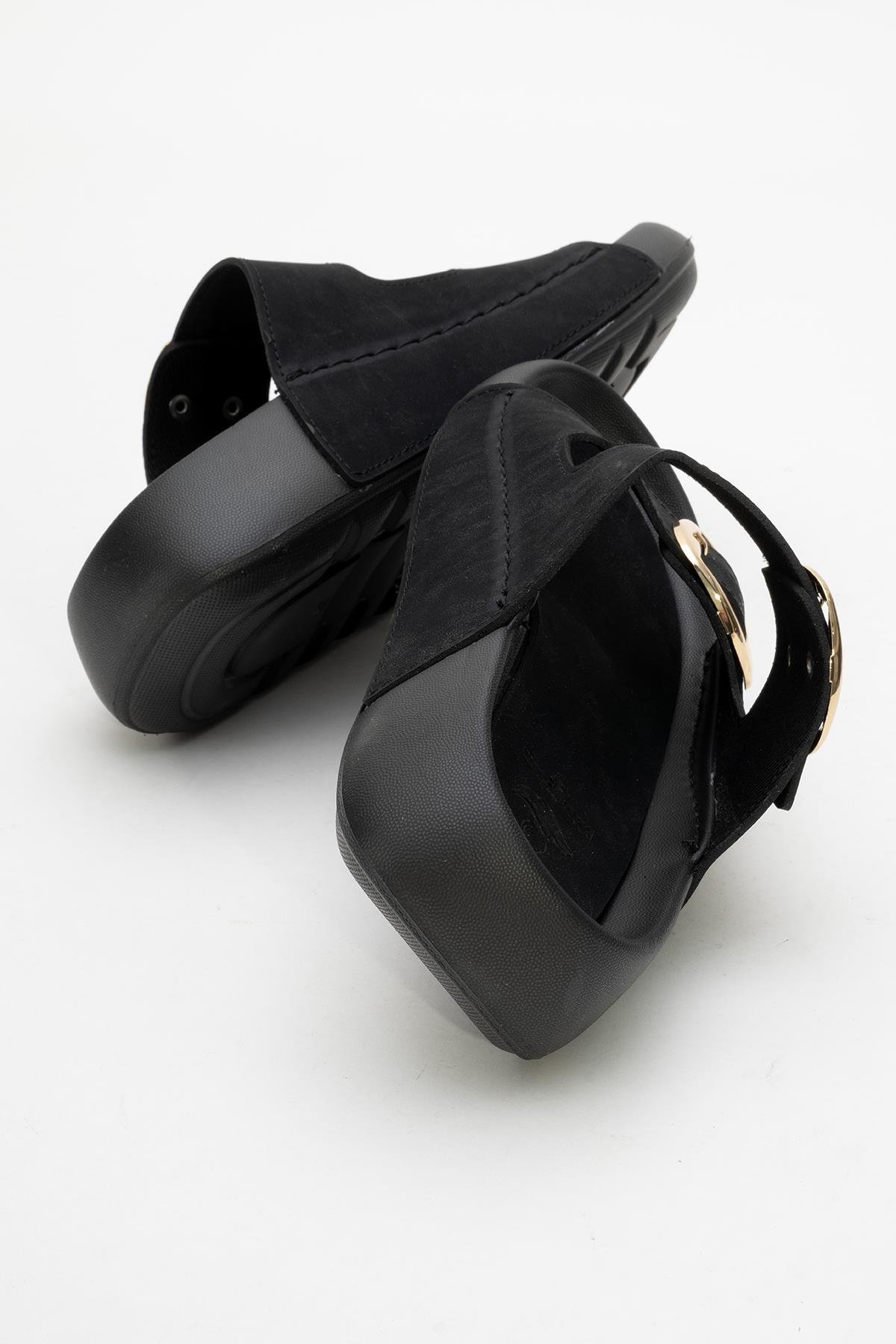 Kadın Gold Tokalı Terlik SİYAH - Görsel 5