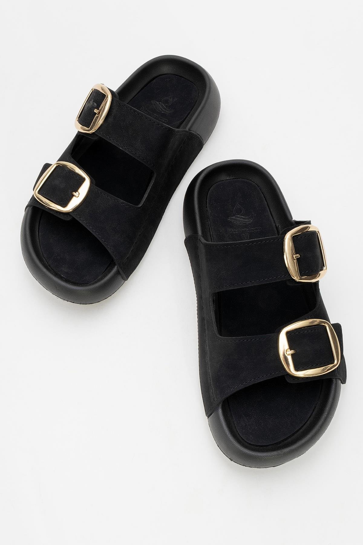 Kadın Gold Tokalı Terlik SİYAH - Görsel 6