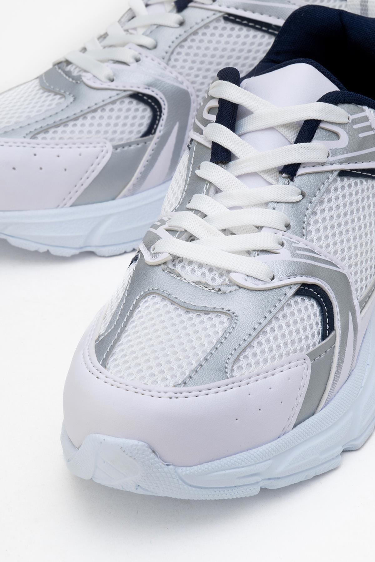 Kadın Anorak Yüksek Taban Spor Ayakkabı BEYAZ LACİ - Görsel 4